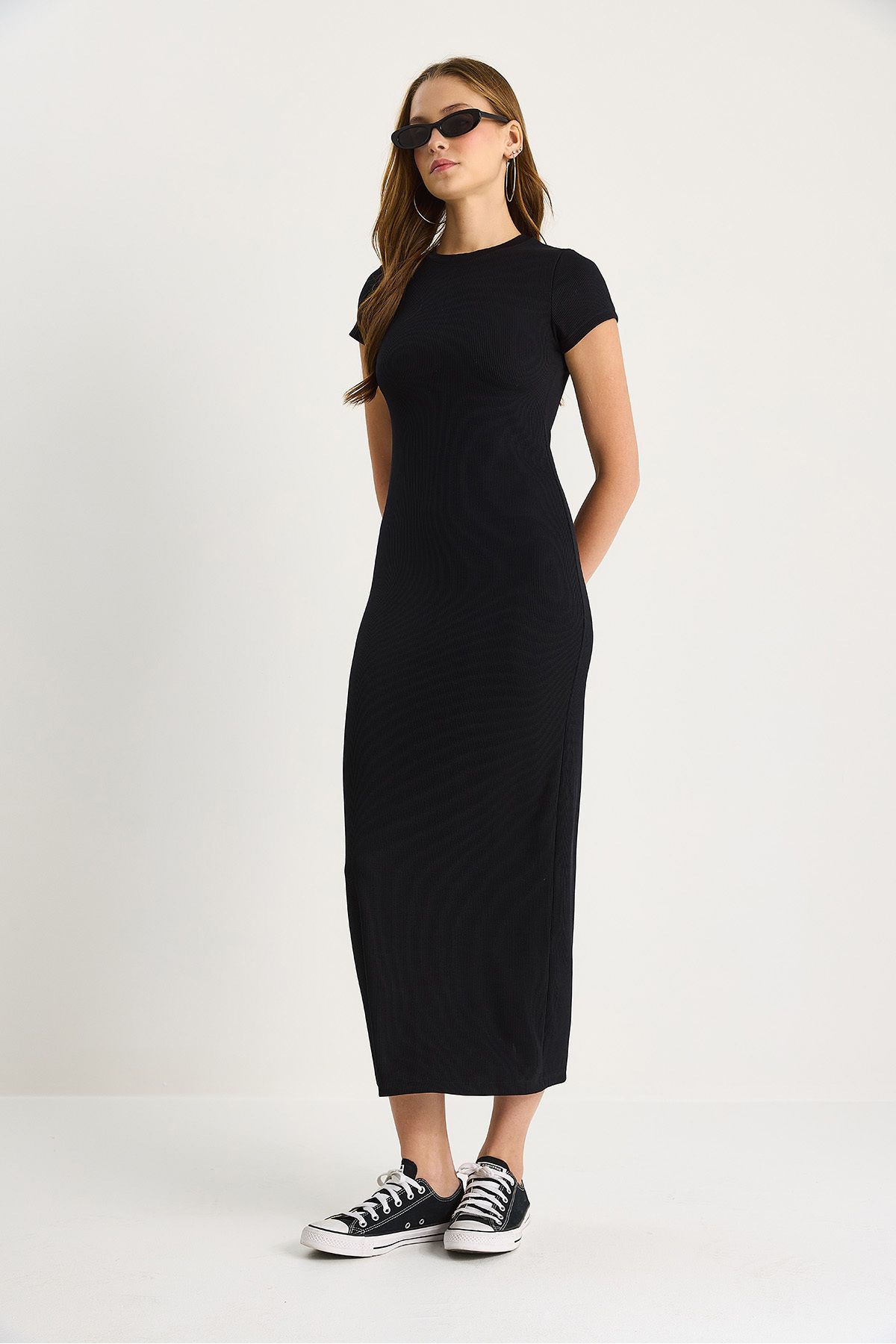 Bianco Lucci-Women's Ribbed Saran Knitted Dress 60283500 4