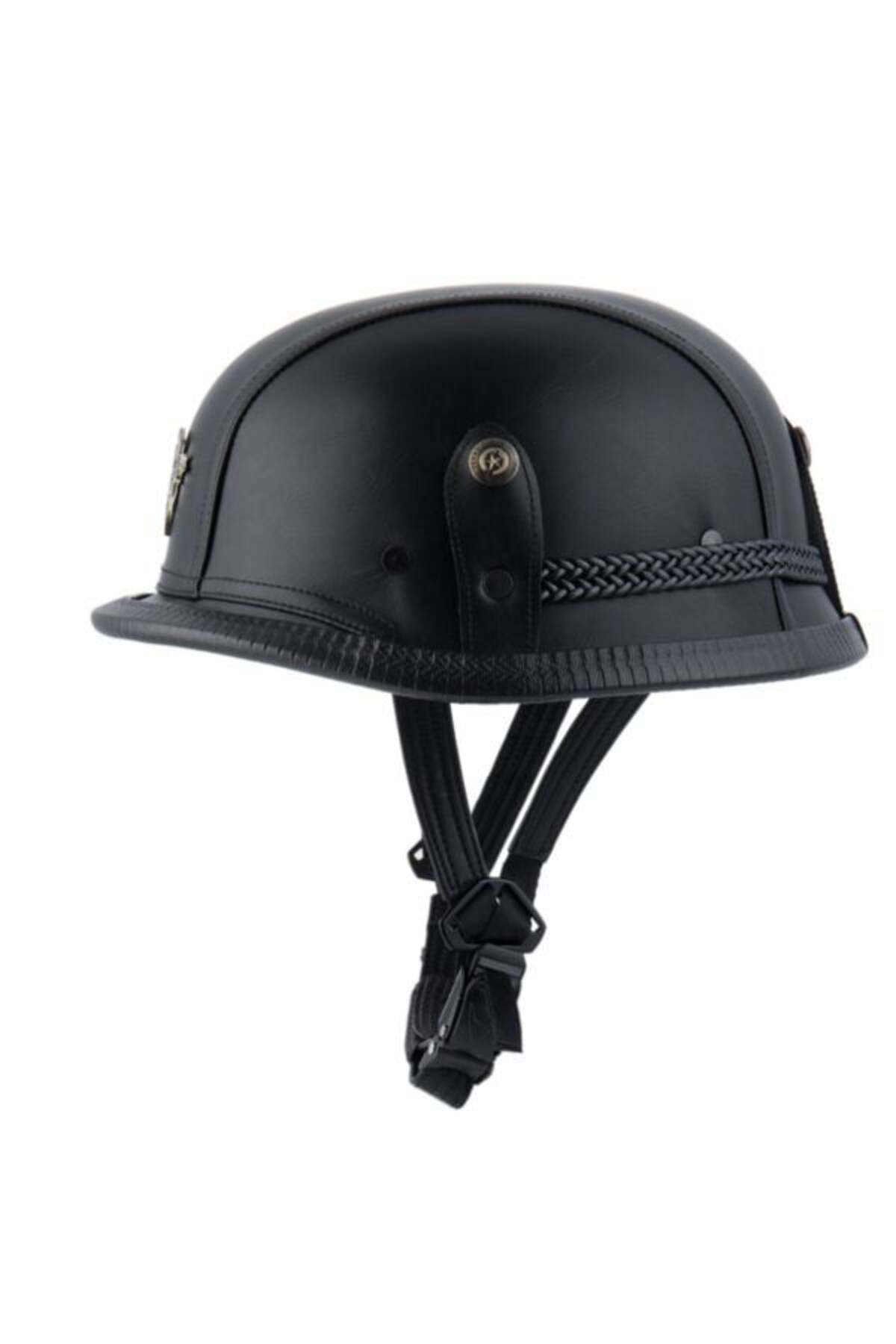 PRO HELMETS KD88 YARIM NAZİ KASK DERİ MODEL (XL)