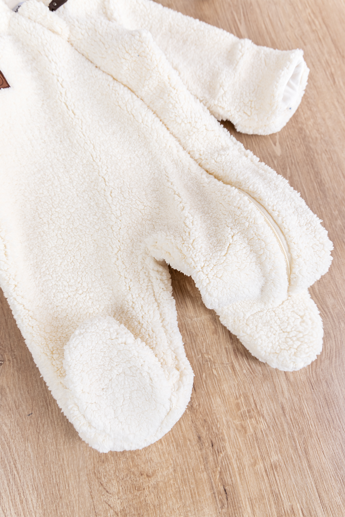 Babymod Kapüşonlu Kendinden Eldivenli Welsoft Kışlık Kız/Erkek Bebek Tulum fotoğrafı 4 (önizleme)