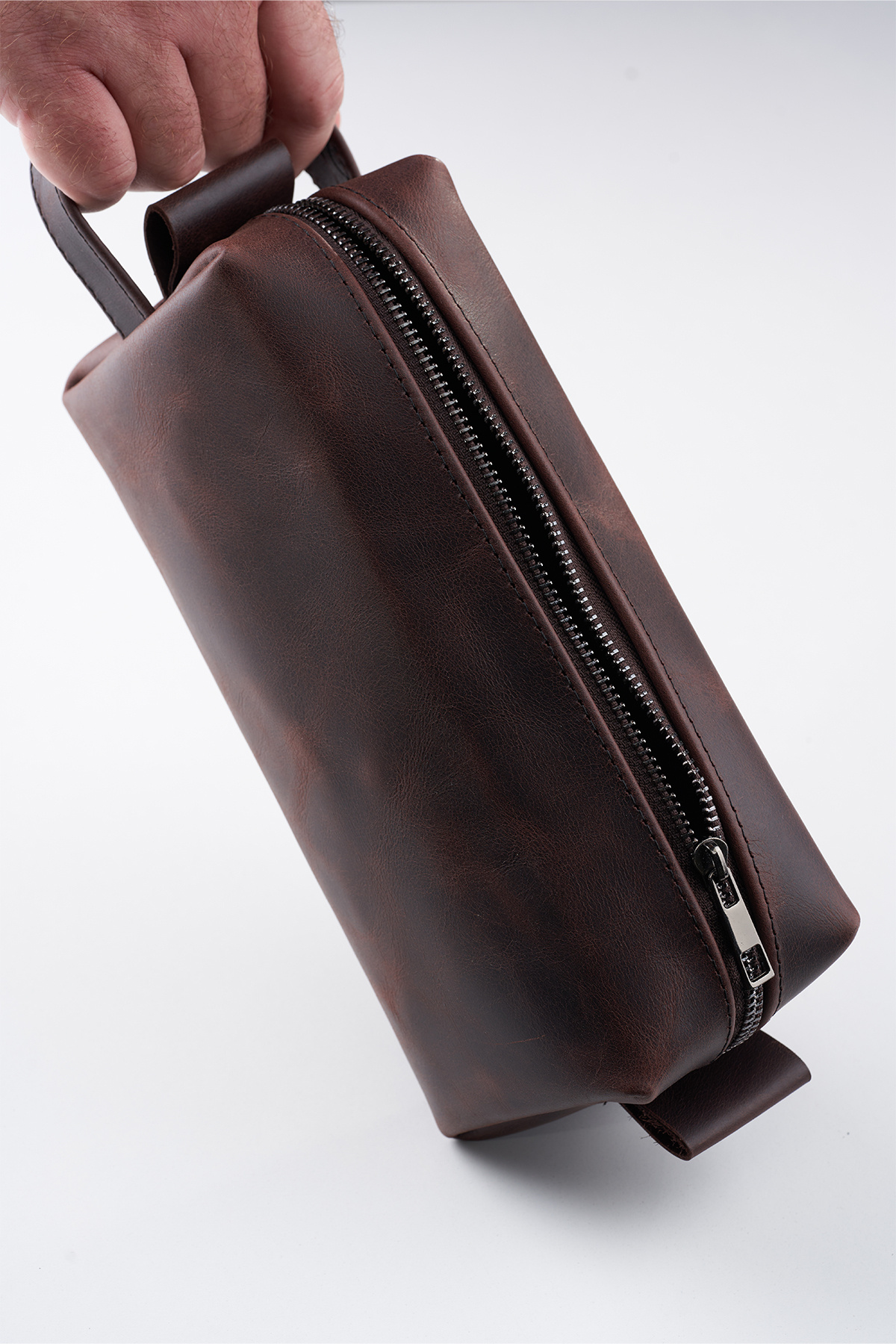 CGN Leather Dopp Kit Çanta Hakiki Deri görsel 4