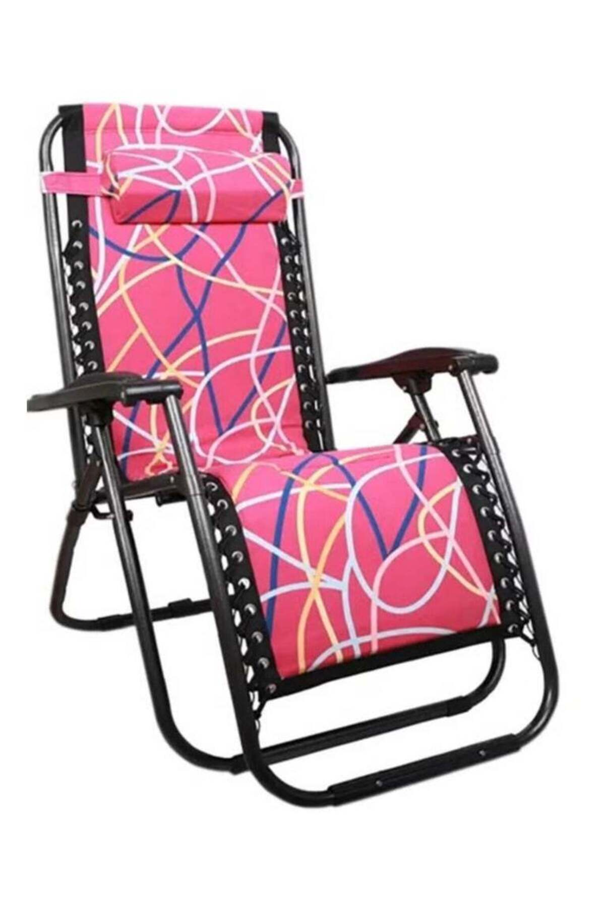 كرسي وسرير 2 في 1 للتخييم والرحلات قابل للطي مع وسادة لمزيد من الراحة