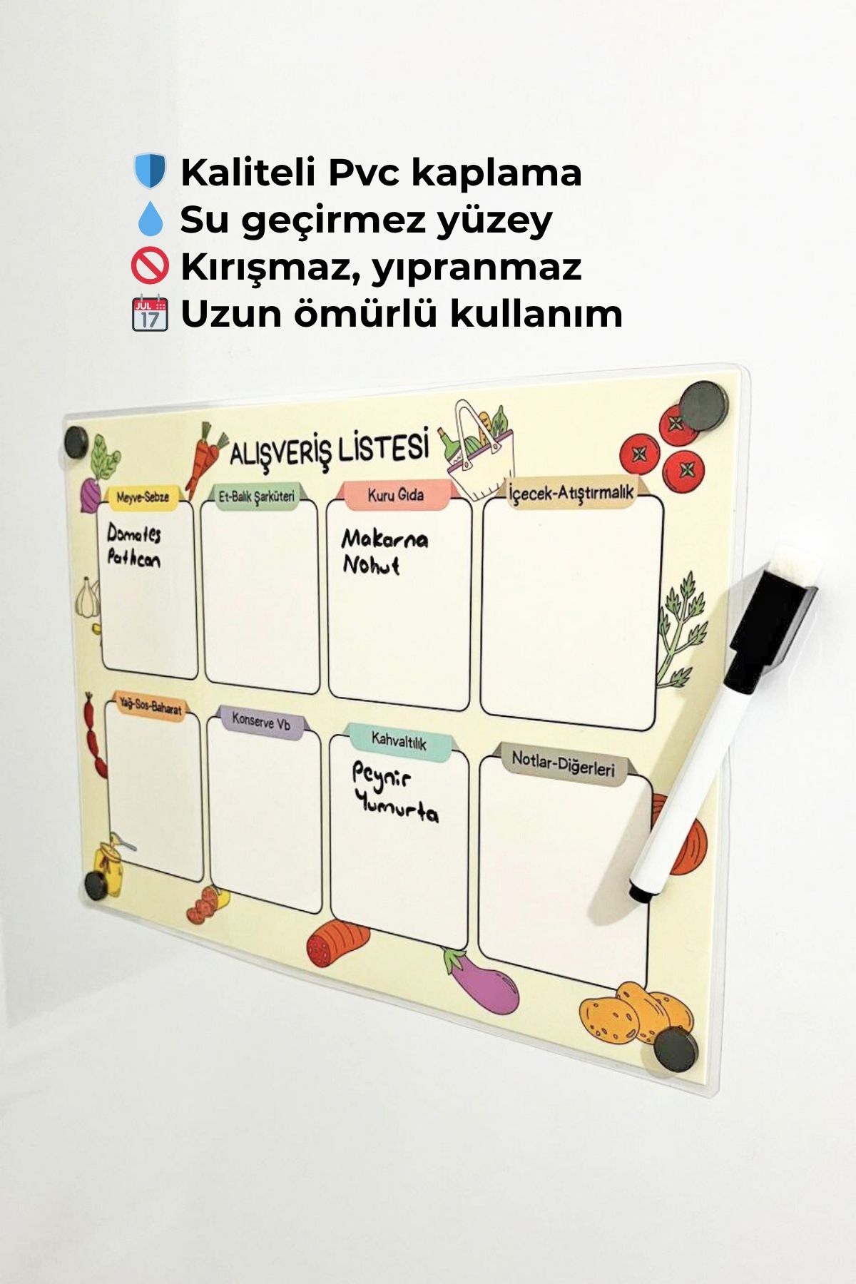 Metranya-Magnet Shopping List, Magnet Grocery Missing List, Refrigerator Notepad, Planner 2