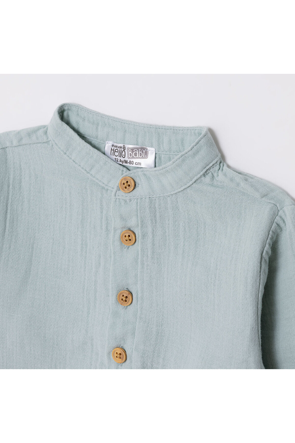 ebebek Hello Baby HelloBaby Erkek Bebek Gömlek Hakim Yaka Uzun Kol fotoğrafı 3 (önizleme)