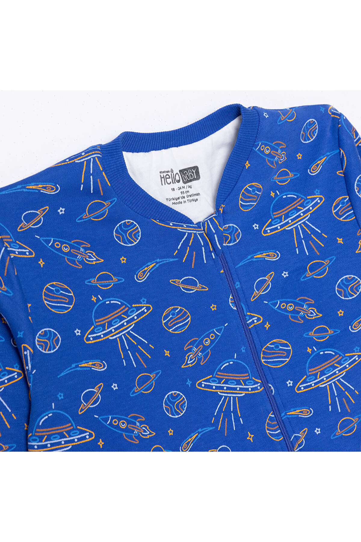 ebebek Hello Baby HelloBaby Erkek Bebek Uyku Tulumu 1 Tog Fermuarlı Bisiklet Yaka Uzun Kol fotoğrafı 3 (önizleme)