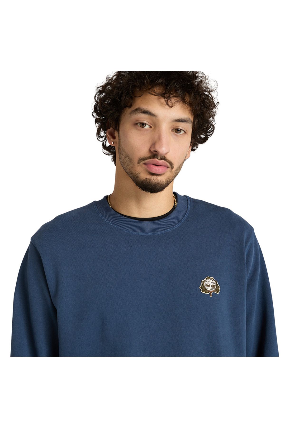 Timberland-Tree Logo Patch Crewneck Ανδρικό μπλε φούτερ Tb0a6hhkeyo1 4