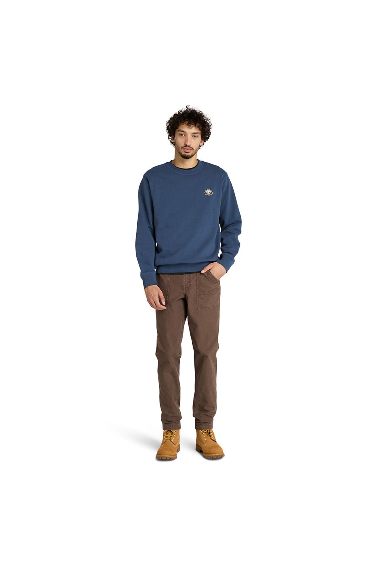 Timberland-Tree Logo Patch Crewneck Ανδρικό μπλε φούτερ Tb0a6hhkeyo1 3