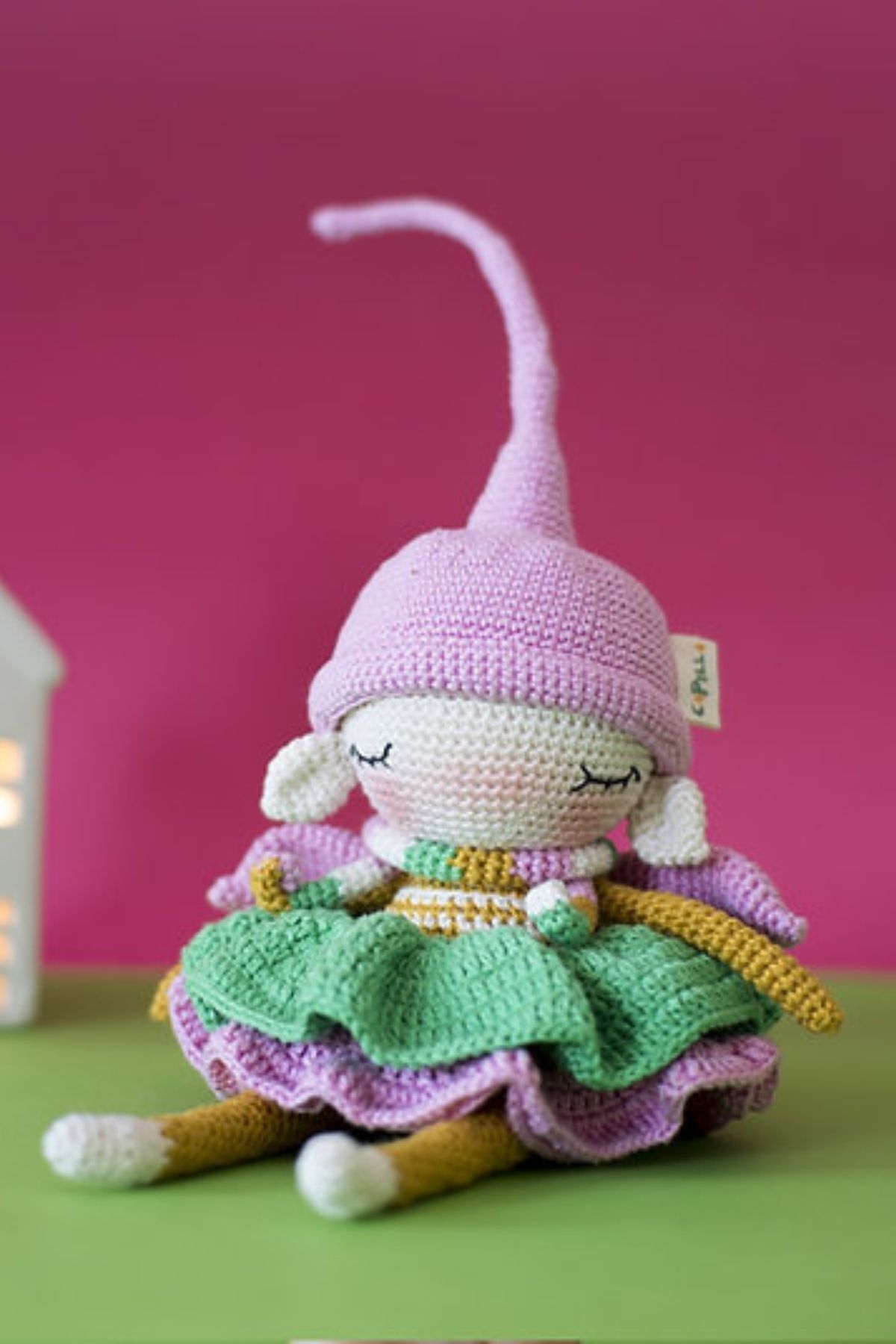 Amigurumi Örgü Bebek Çocuk Doğal Oyun Arkadaşı Oyuncak Flower Elf