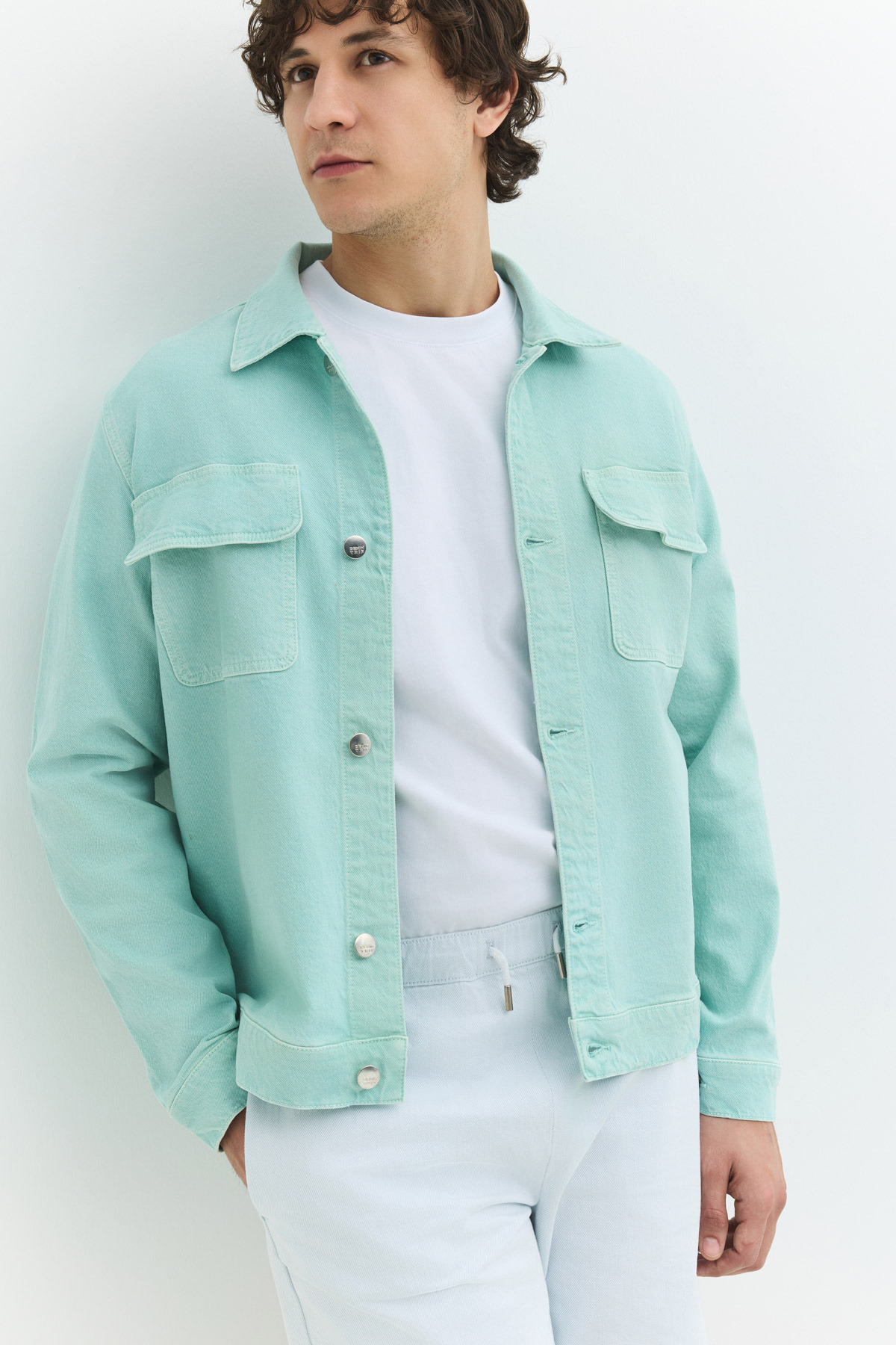 Denim Trip Regular Fit Work Mint Yeşili Erkek Ceket