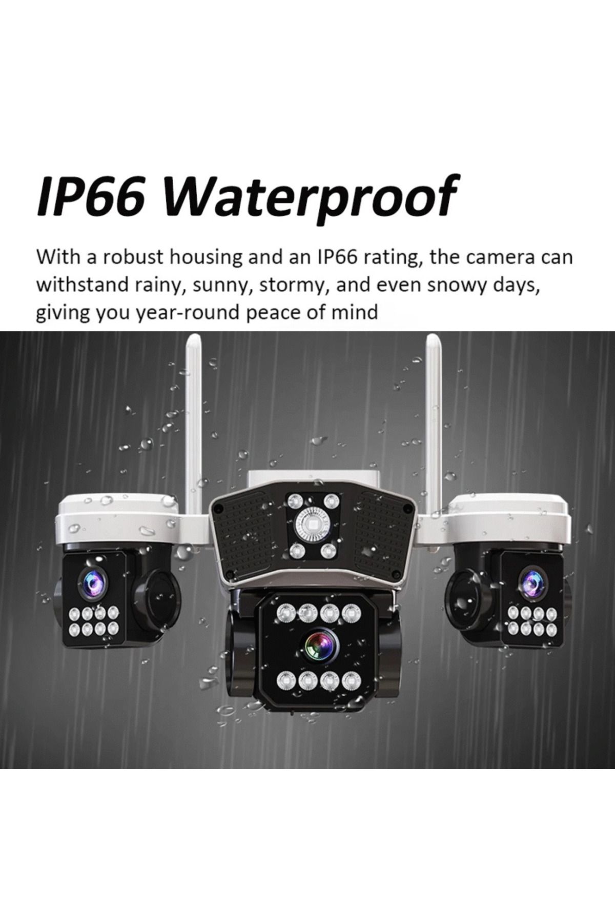 Loosafe-Cameră de supraveghere 3 obiective (2 fixe + 1 mobilă) 6 MP LS-B 3-Pro 6