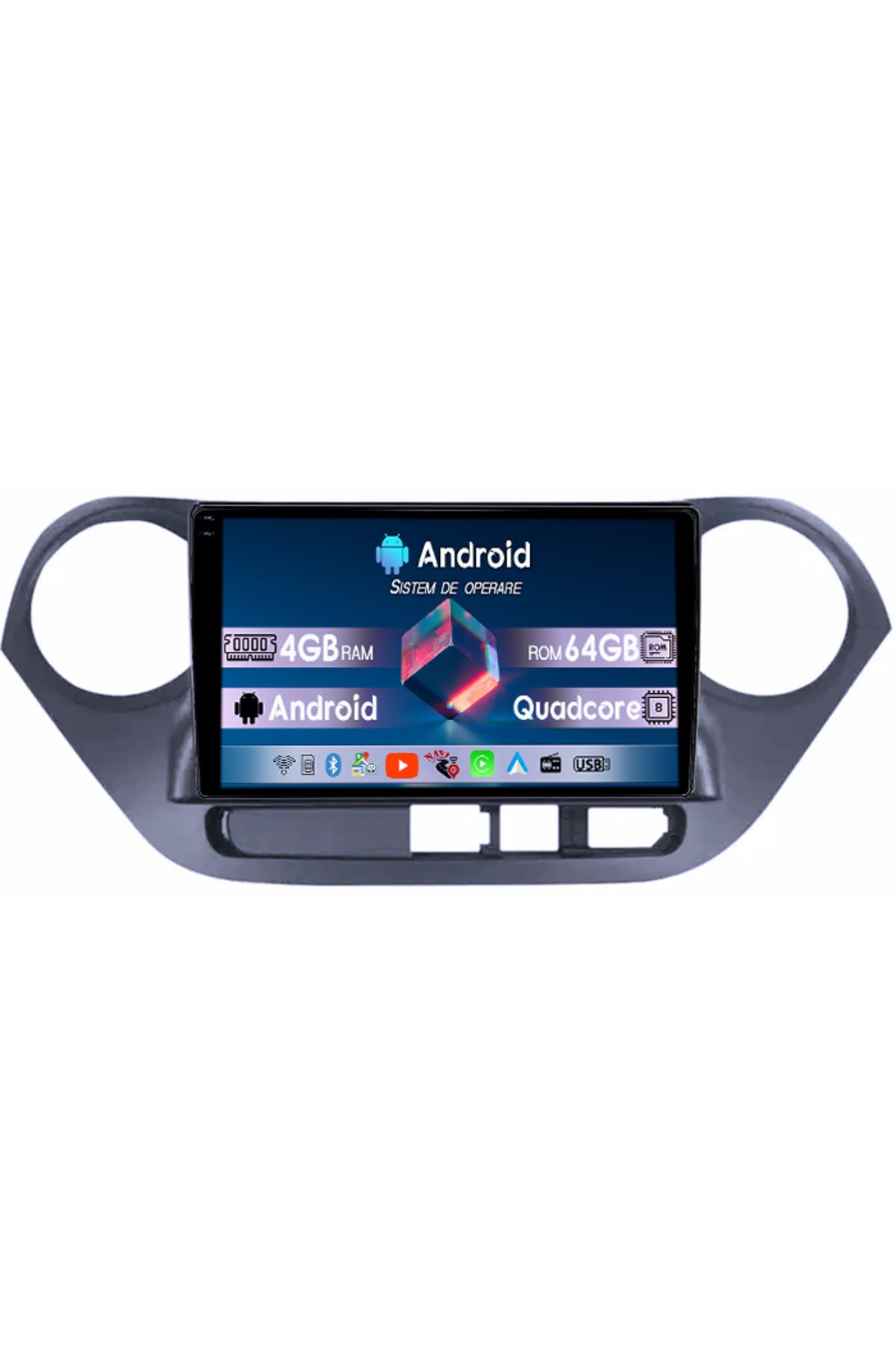 navi-it-Navigatie dedicata Hyundai i10 2014-2017, 4GB RAM 64GB ROM, Octacore, Android 14, Display QLED 1K 10 3
