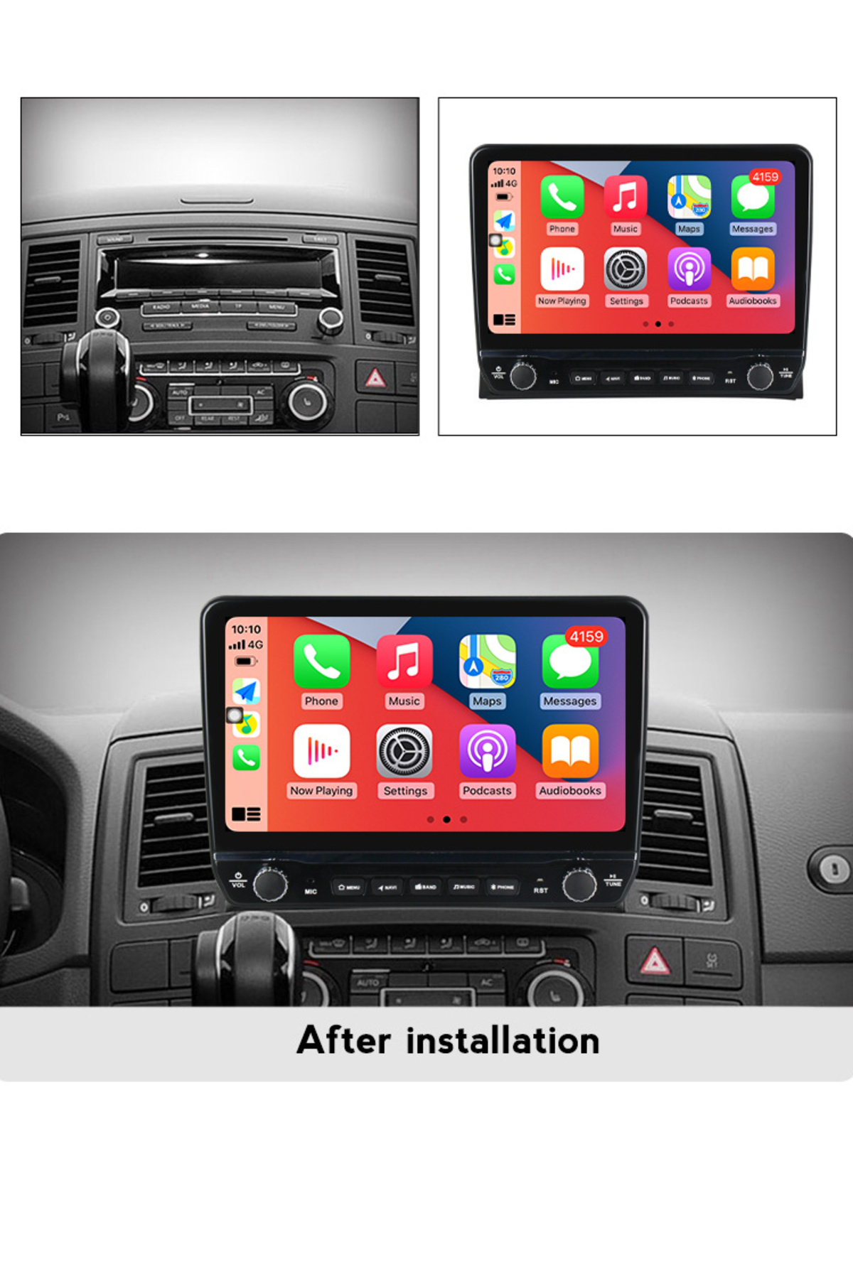 navi-it-Dedicated navigation Multivan 2003-2015 with rotary buttons model 2024, 4 GB RAM 64 ROM, Quadcore, And 3