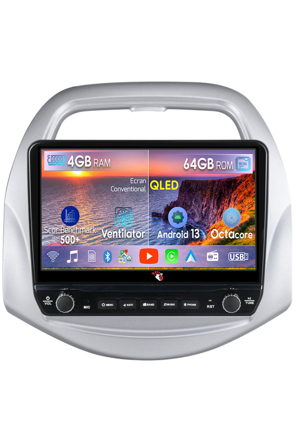 navi-it-Dedicated navigation Spark Beat 2018-2020 with rotary buttons model 2024, 4 GB RAM 64 ROM, Quadcore, A 1