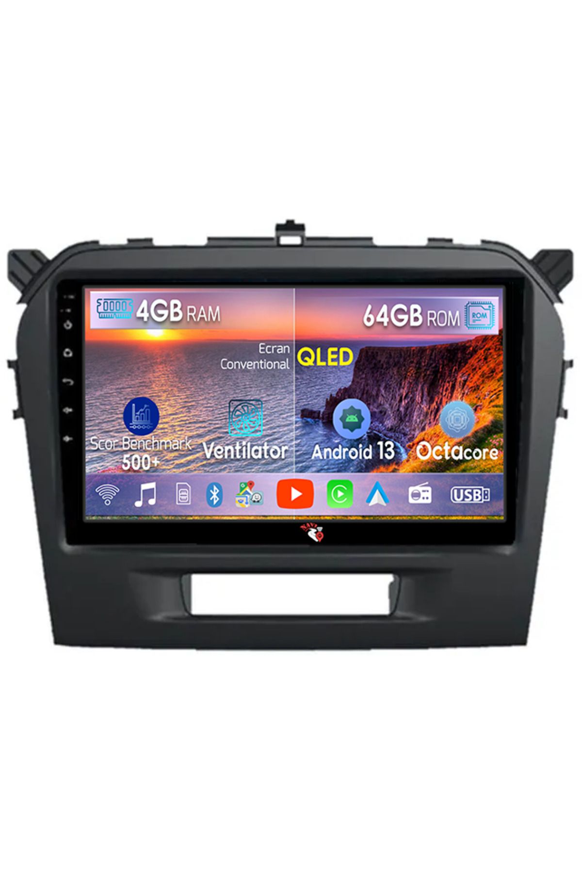 navi-it-Dedicated navigation for Suzuki Vitara 2014-2018, 4GB RAM 64GB ROM, Octacore, Android 13, QLED 9" display 1
