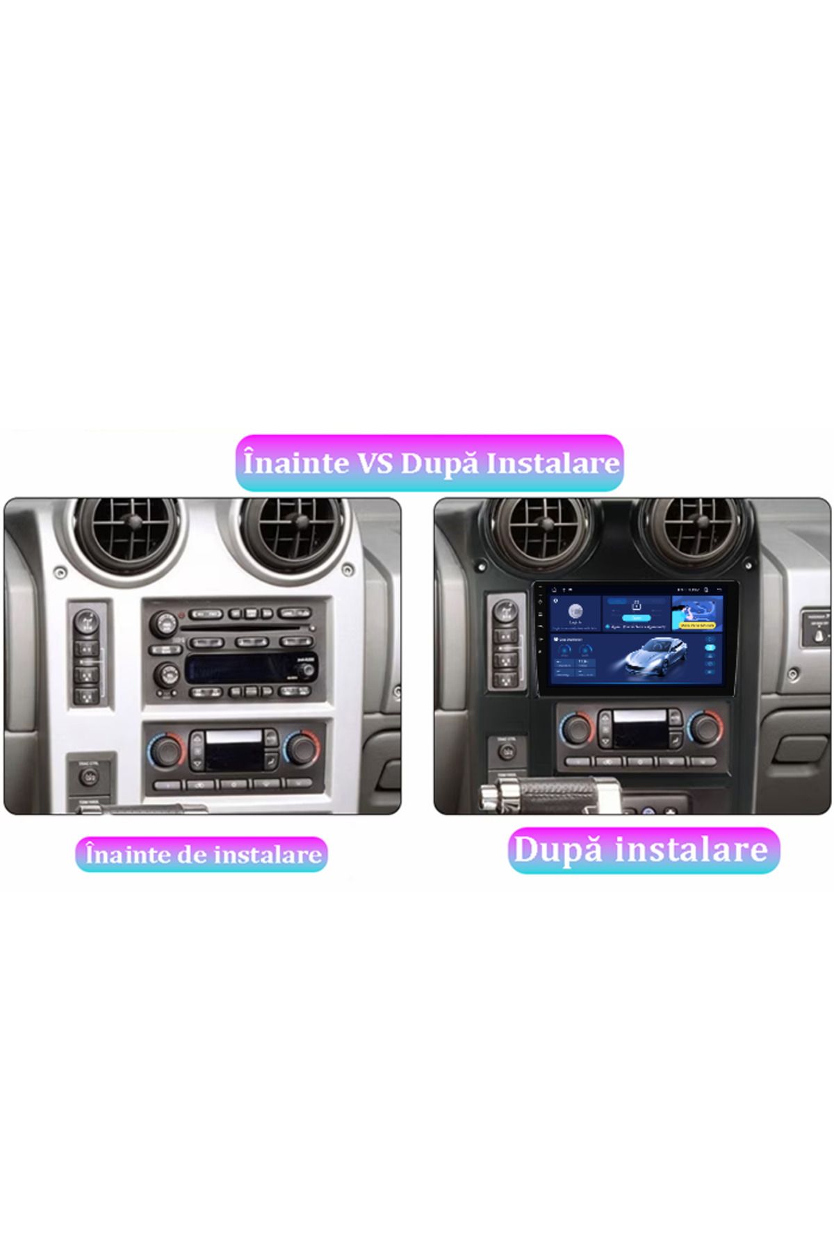 navi-it-Navigatie dedicata Hummer H2 2002-2007, 4GB RAM 64GB ROM, Octacore, Android 14, Display QLED 9", DSP 3