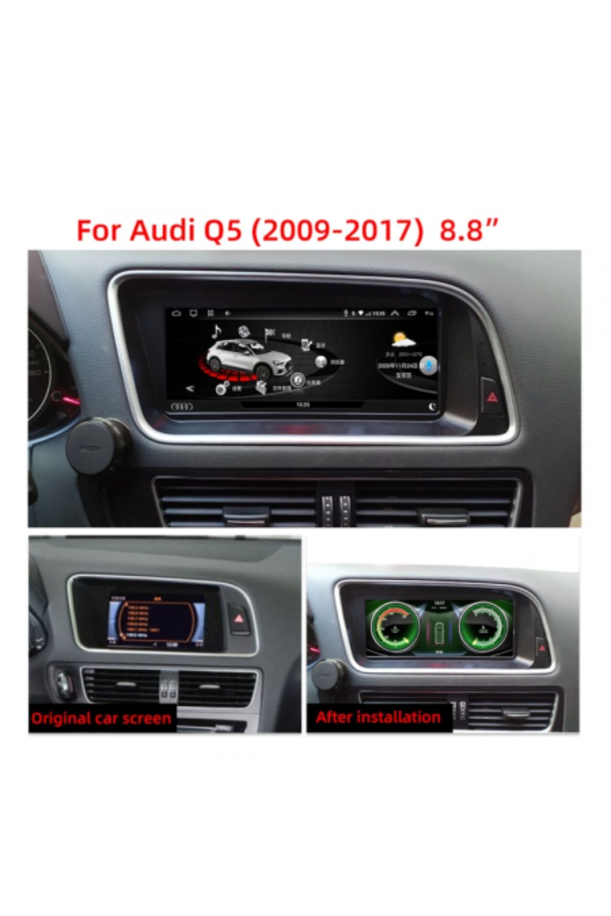 navi-it-Navigatie compatibila cu AUDI Q5 2010 2018, 4 GB RAM 32 ROM, Android 13, Display 2K, 8.8", DSP, Carp 3