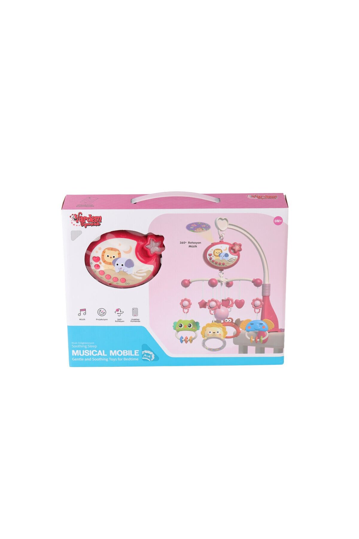 FABBA TOYS Dönence Işıklı ve Müzikli Bebek Beşik Üstü Oyuncak Dönenceli Projektör Eğitici Rahatlatıcı Sesli Har fotoğrafı 3 (önizleme)