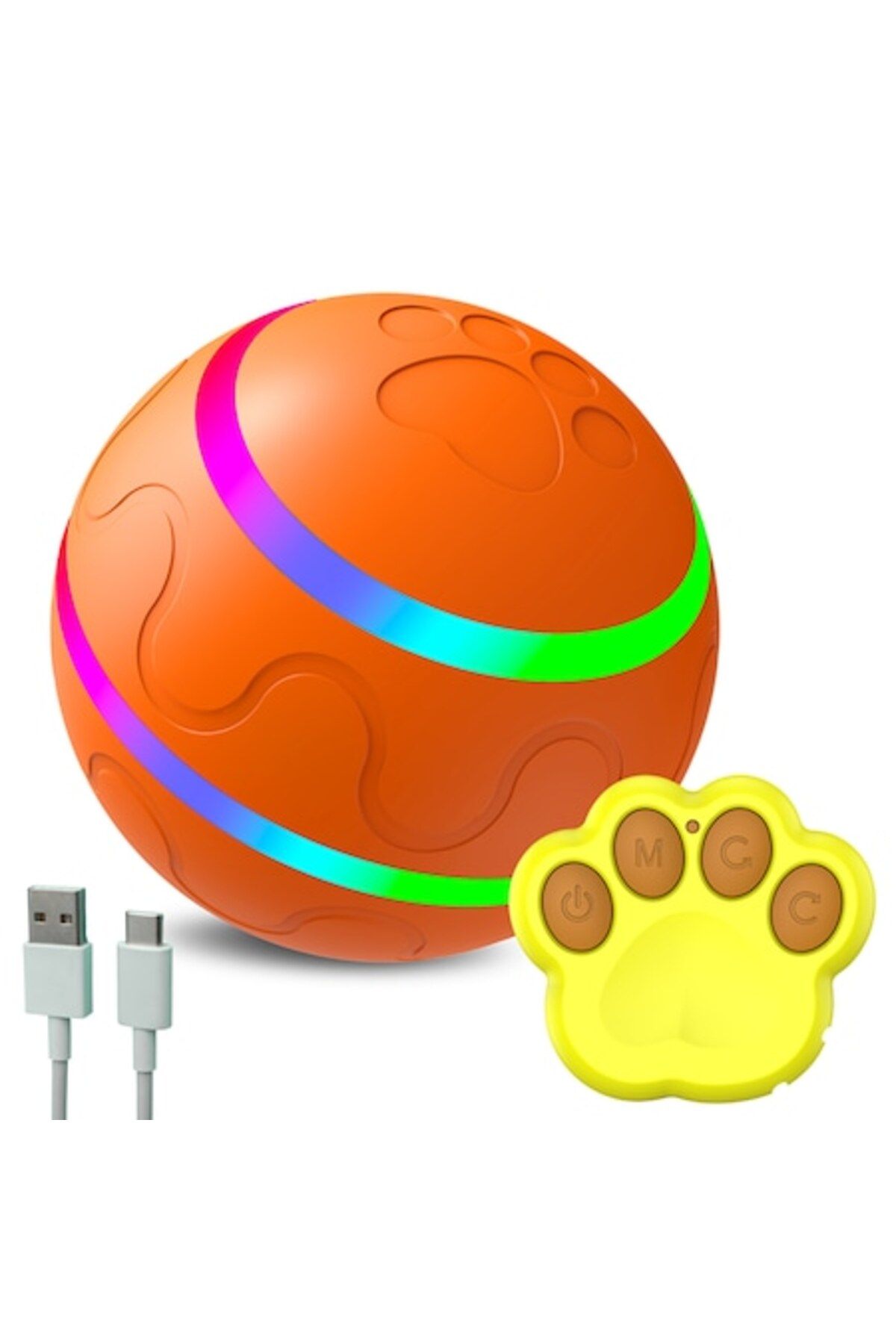 SMART GADGETS C&A-SMART Pets Toy for Dogs and Cats, 360° Auto Rotation with Remote Control, Water Resistant, 8 cm Dia 1