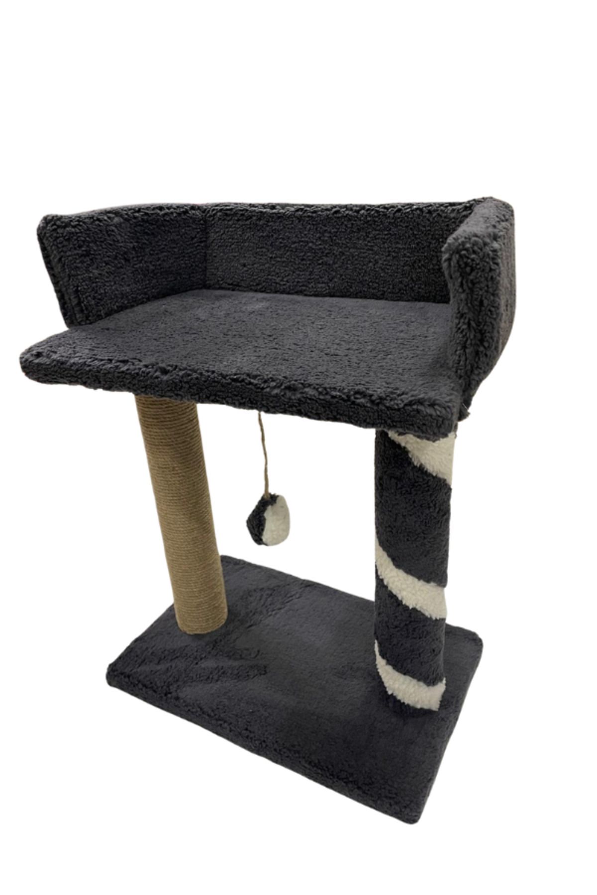 Komano Pontika-Plush Textured Soft 2 Layer Sleeping-Playing Cat Scratching Board 55cm Soft Colors 4