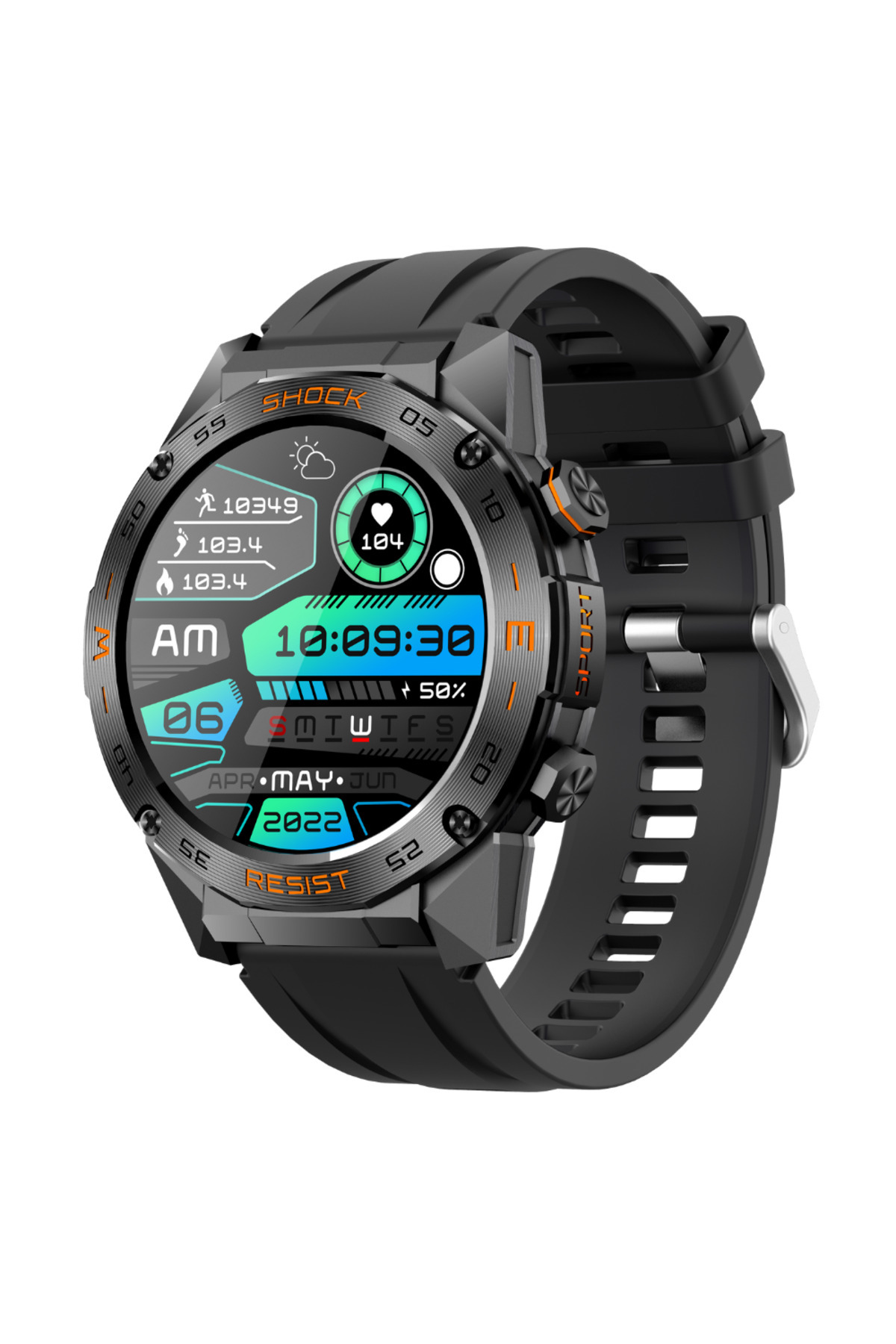 OEM-TWINKLER® TKY-FT06 Men's Smartwatch with Health Monitoring and Bluetooth 5.2 1
