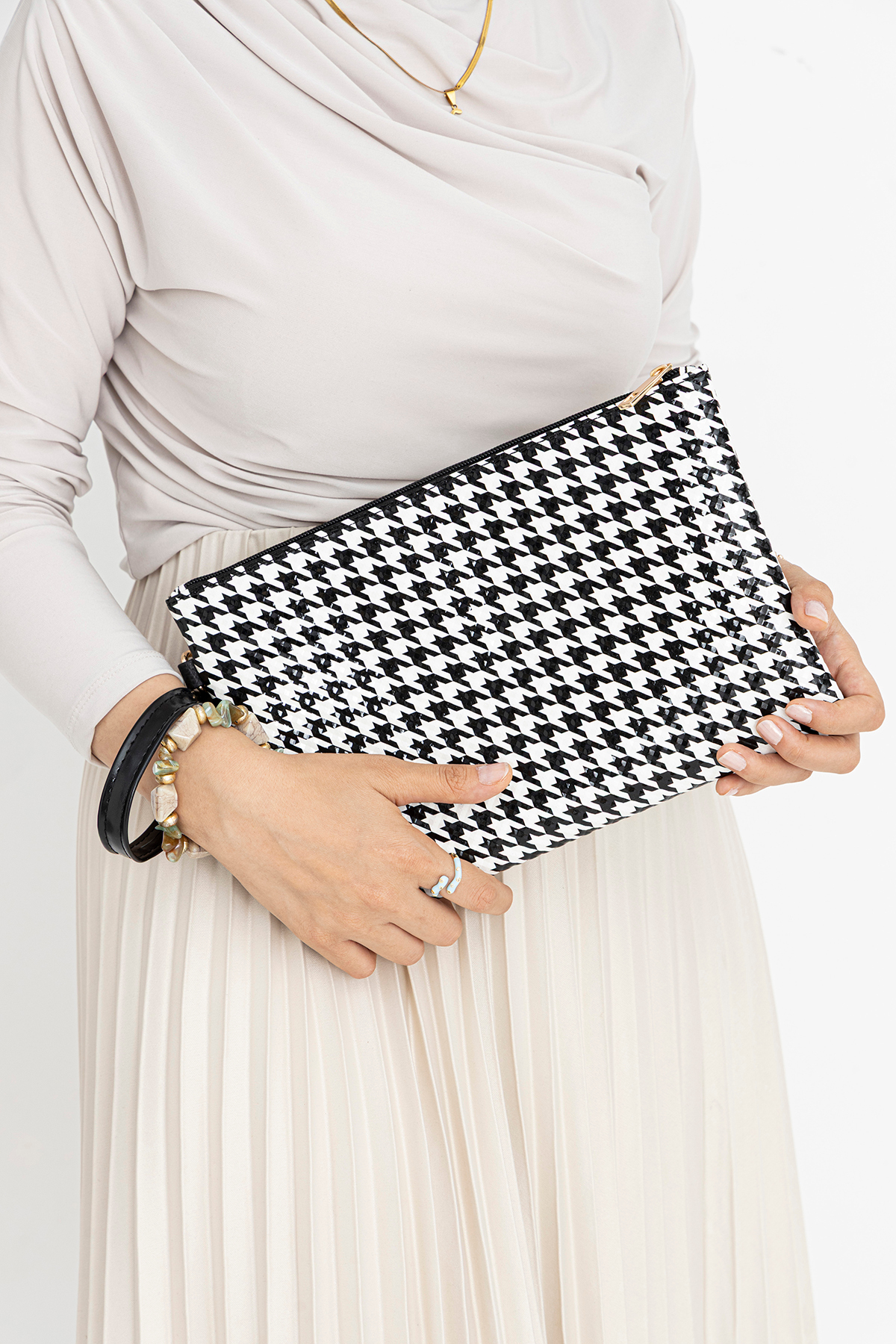 Women's Patterned Clutch Portfolio Bag