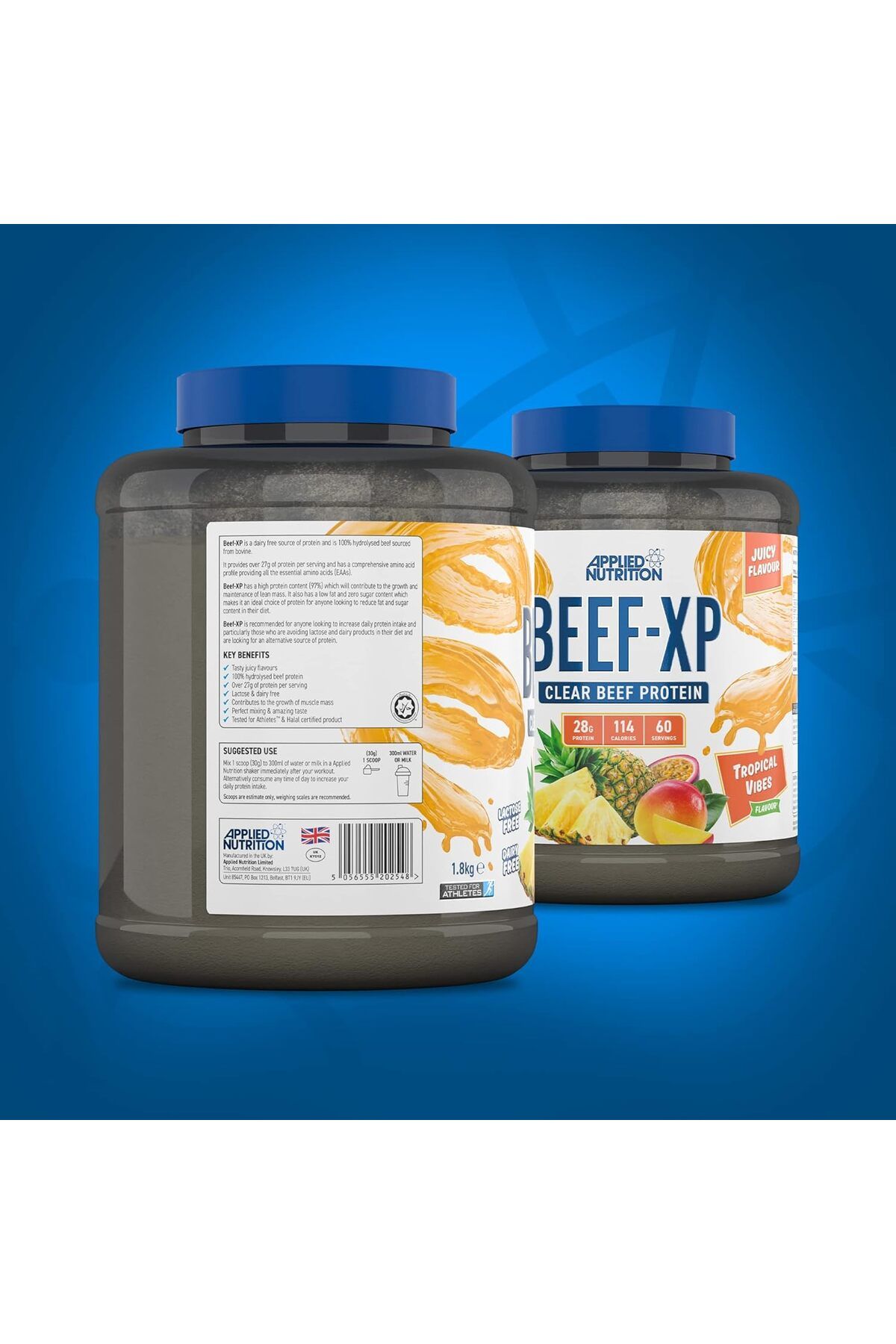 applied nutrition-Beef-xp Clear Hydrolysed Beef Protein Isolate, Tropical Vibes, 1.8 Kg 3