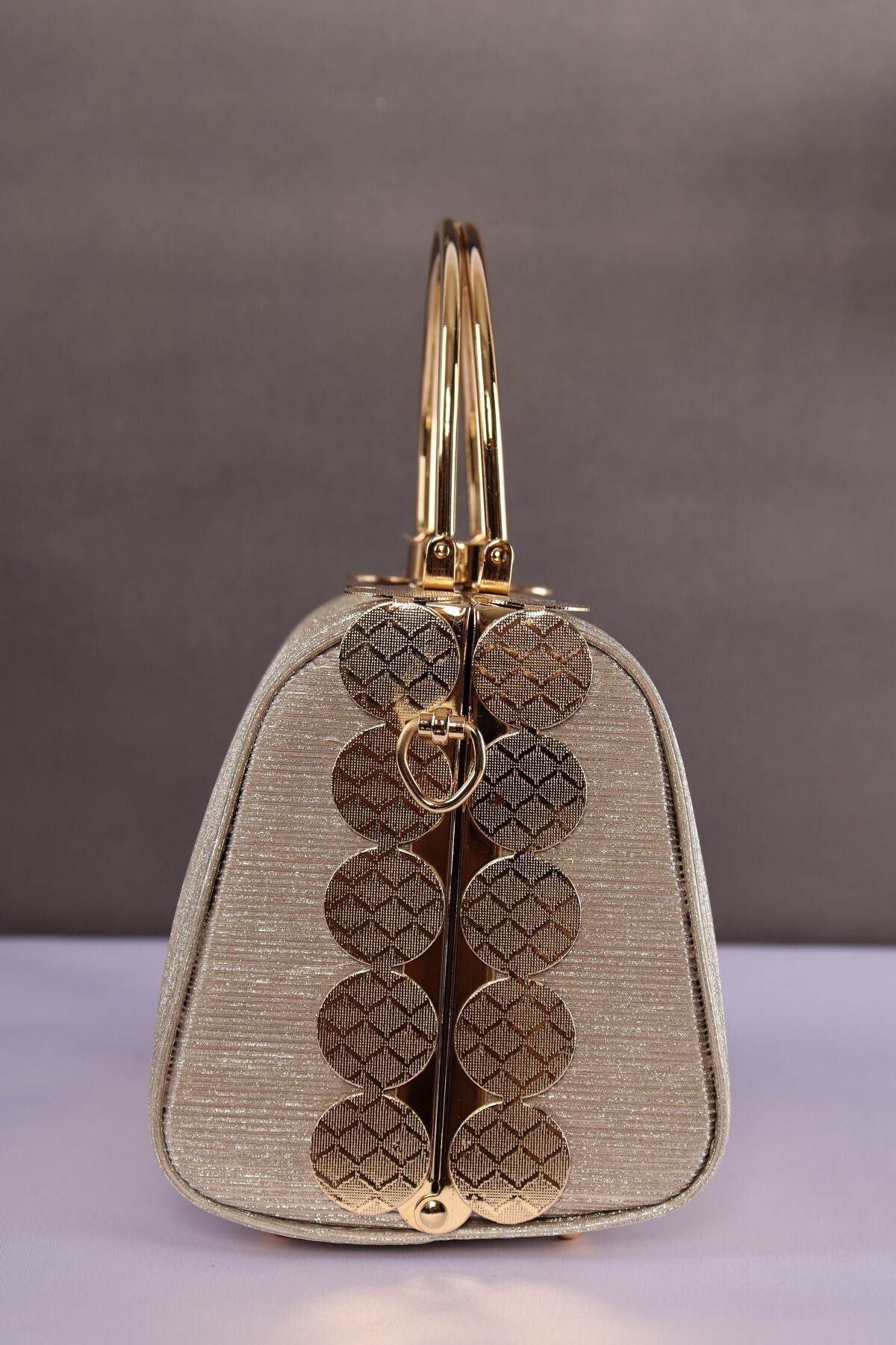 weem bag Elysara EB0170 | Sindirella Çift Metal Saplı Tarz Portföy Çanta görsel 2