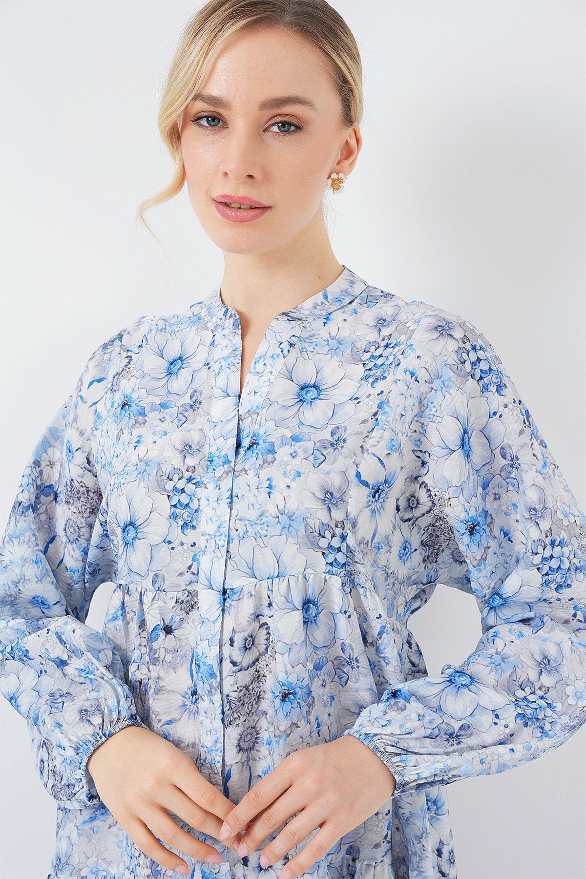 Bigdart-Rochie hijab cu model pentru femei 2583 - albastru 5