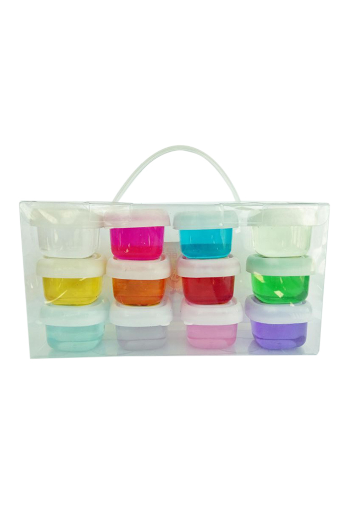 مجموعة معجون سلايم صغير ملون غير لاصق – 12 قطعة لل...