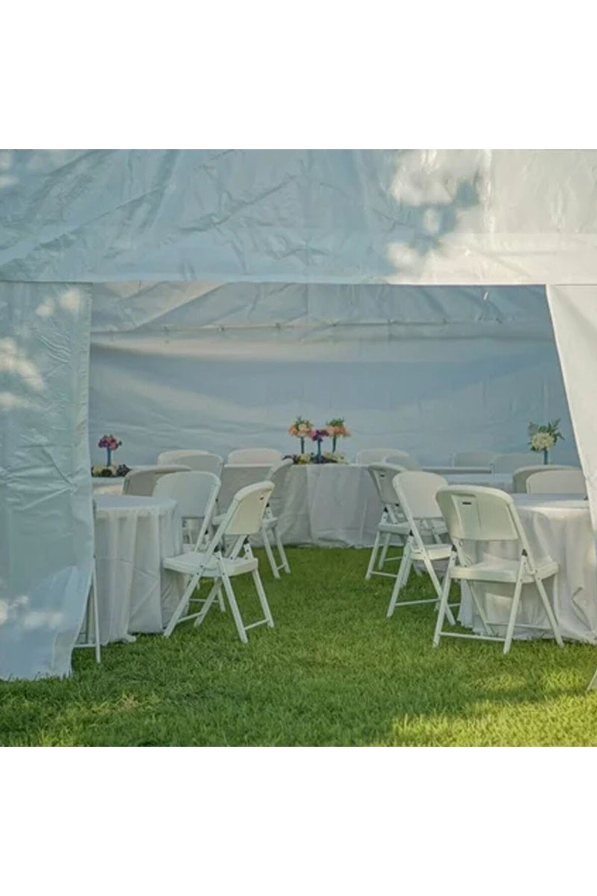 PROCART-Cort evenimente, pavilion 12x6x3,7 m, PVC ignifug, suprafață 72 mp, 12 ferestre 6