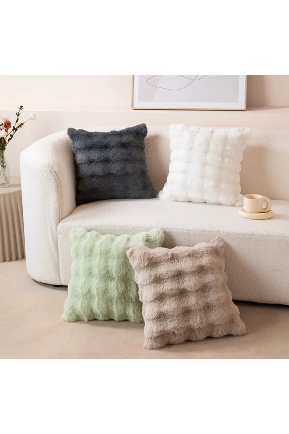BALADI HOME-Thick Rabbit Pillow Case Plush (1 Piece) Measurement 41 X 41 cm Quality Product Rabbit Single Side Pillow 3