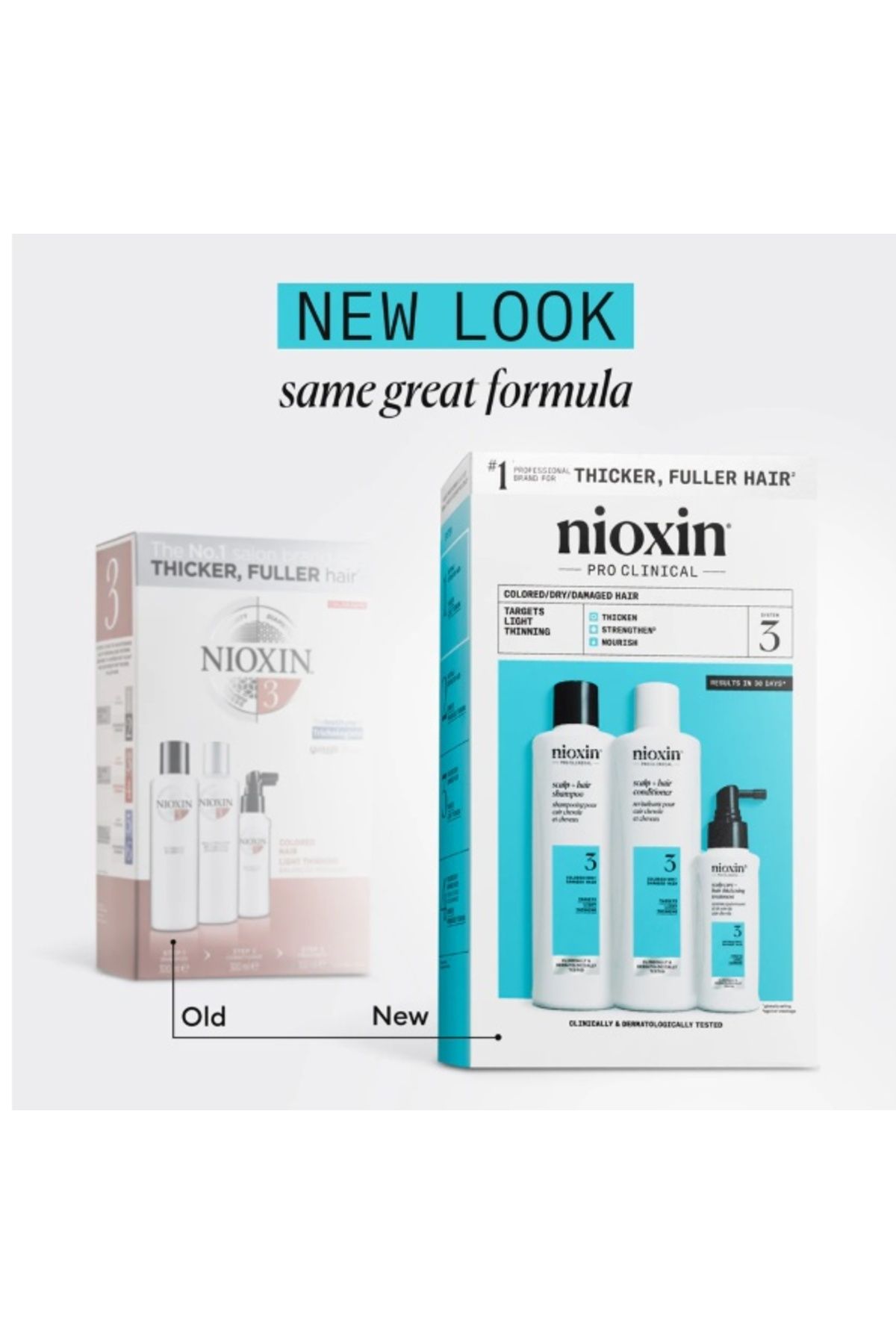 Nioxin-Set pentru păr vopsit System 3, șampon 300 ml + balsam 300 ml + tratament fără clătire 100 ml 3