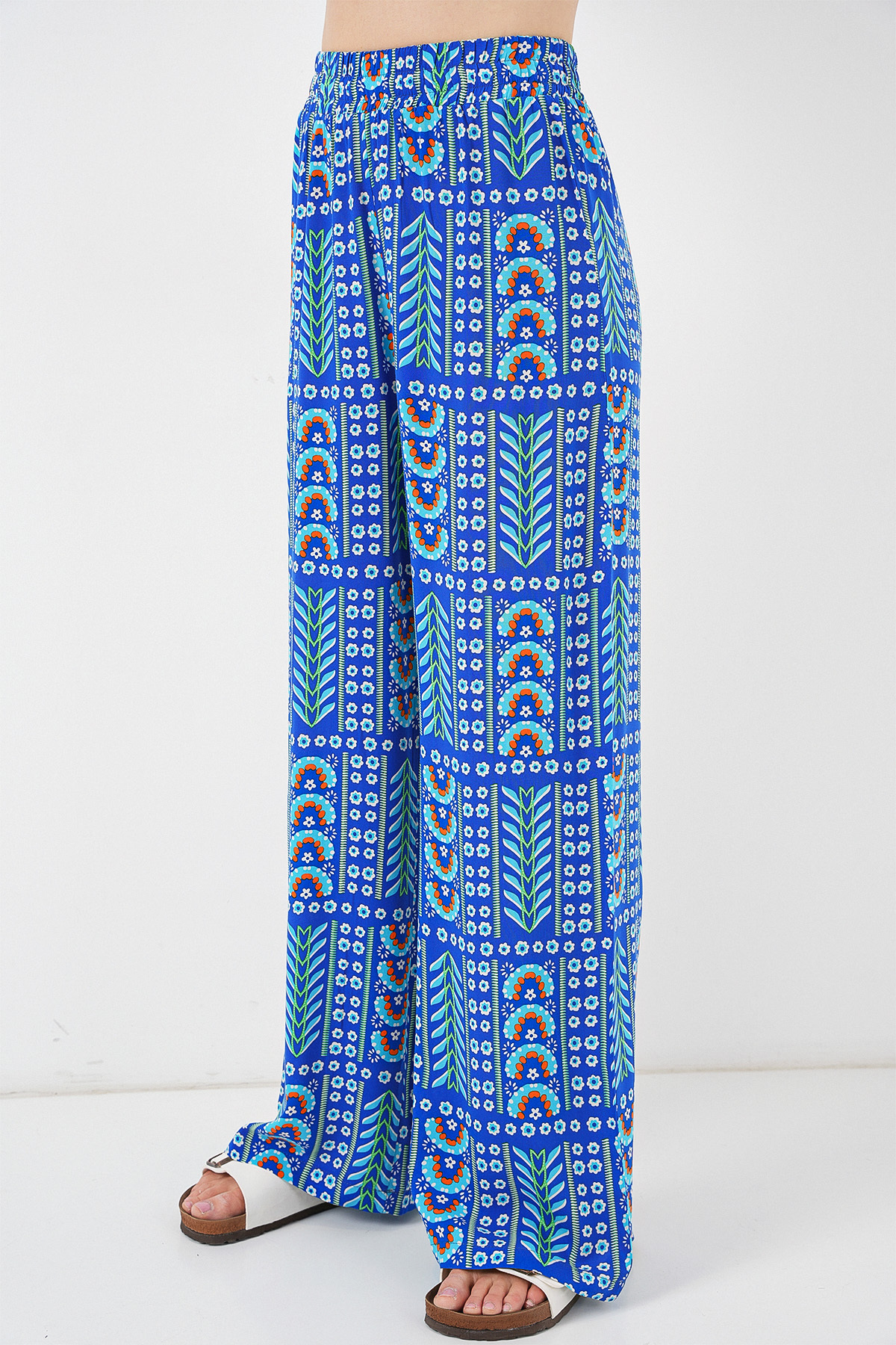 Bigdart-Women's Patterned Viscose Trousers 6749 - Saks 2