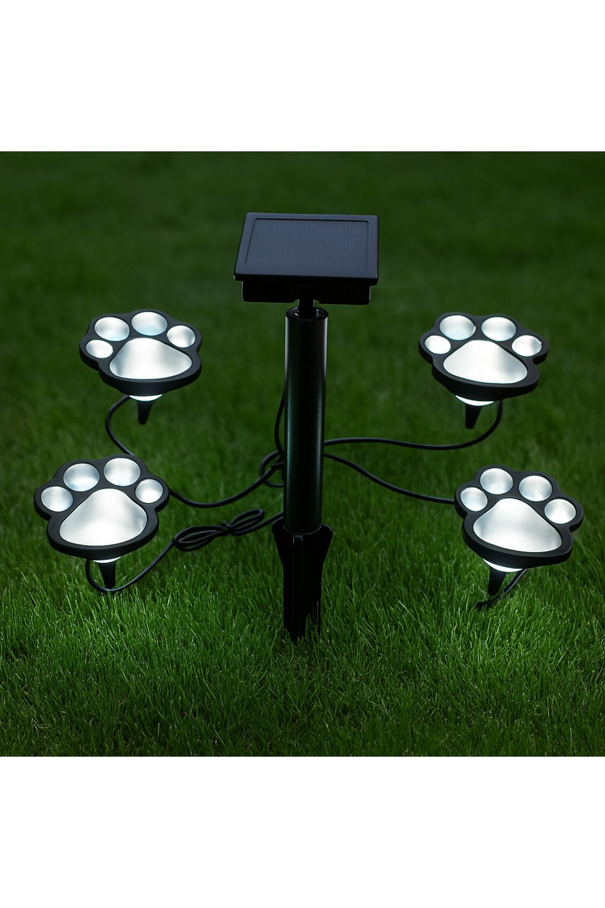 Blasko-Set 4 Lampi Solare LED Tip de Caine pentru Gazon, Decor Creativ cu Iluminare Nocturna si Fi 2