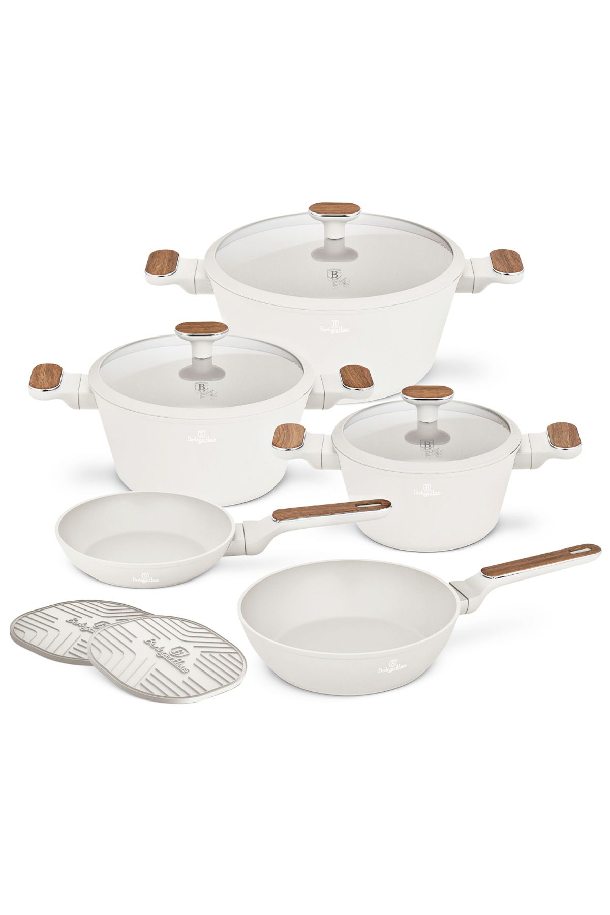 Berlinger Haus-10 Pcs Titanium Cookware Set Nonstick Sahara Nordic Collection Turboinduction All Stoves New 2