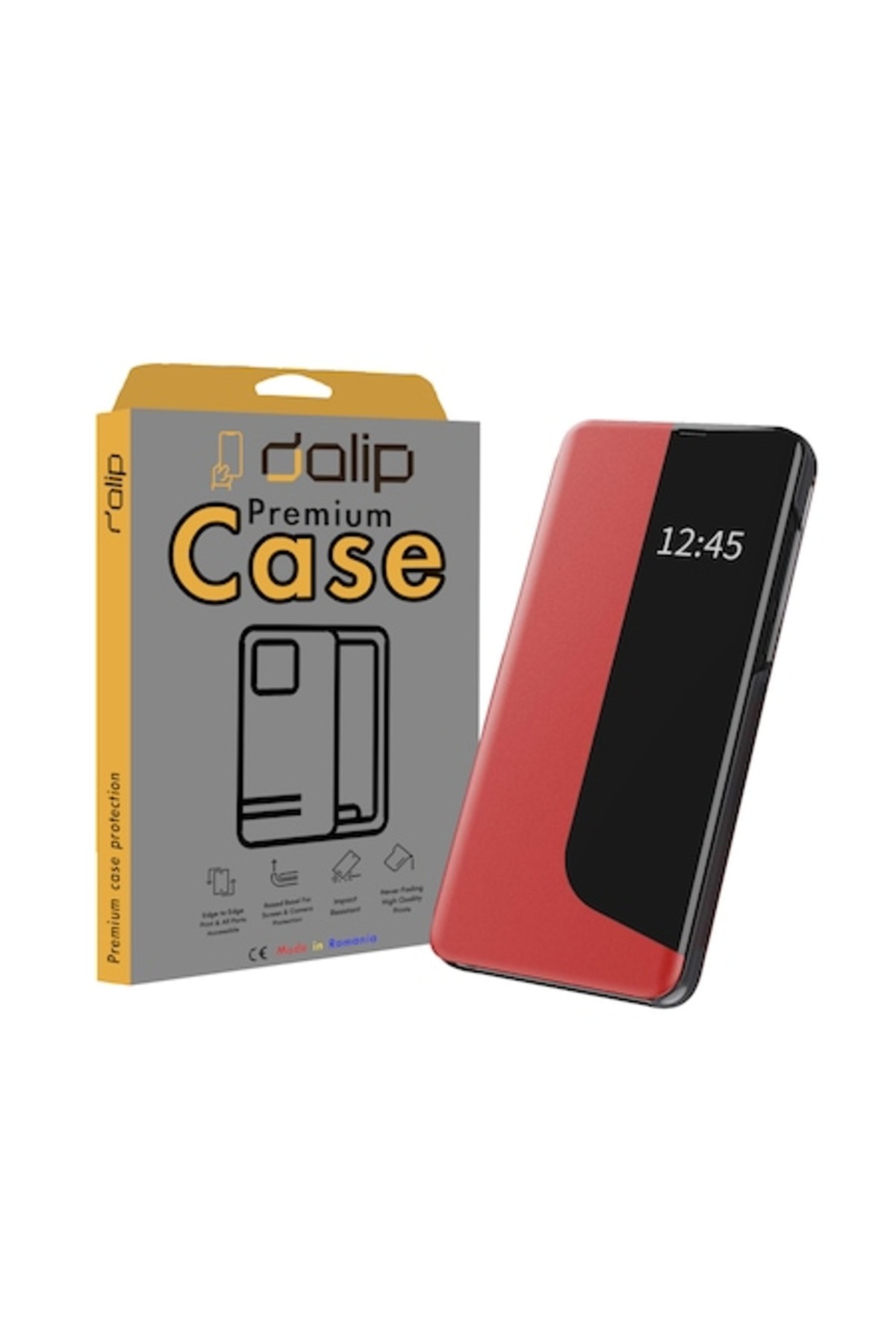 dalip-Flip Case for Huawei P20 Pro, Split Mad View, Leather, Red 1