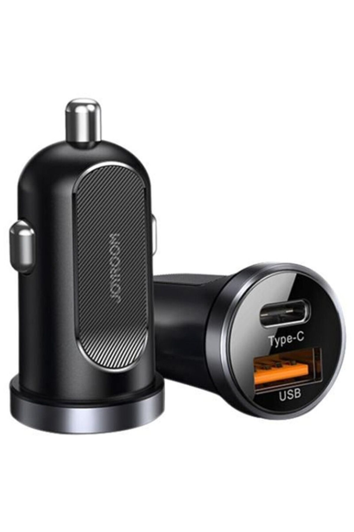 Joyroom-Încărcător auto pentru telefon, 1xUSB A, 1xUSB Tip-C, QC 3.0, încărcare rapidă, ABS, negru 2
