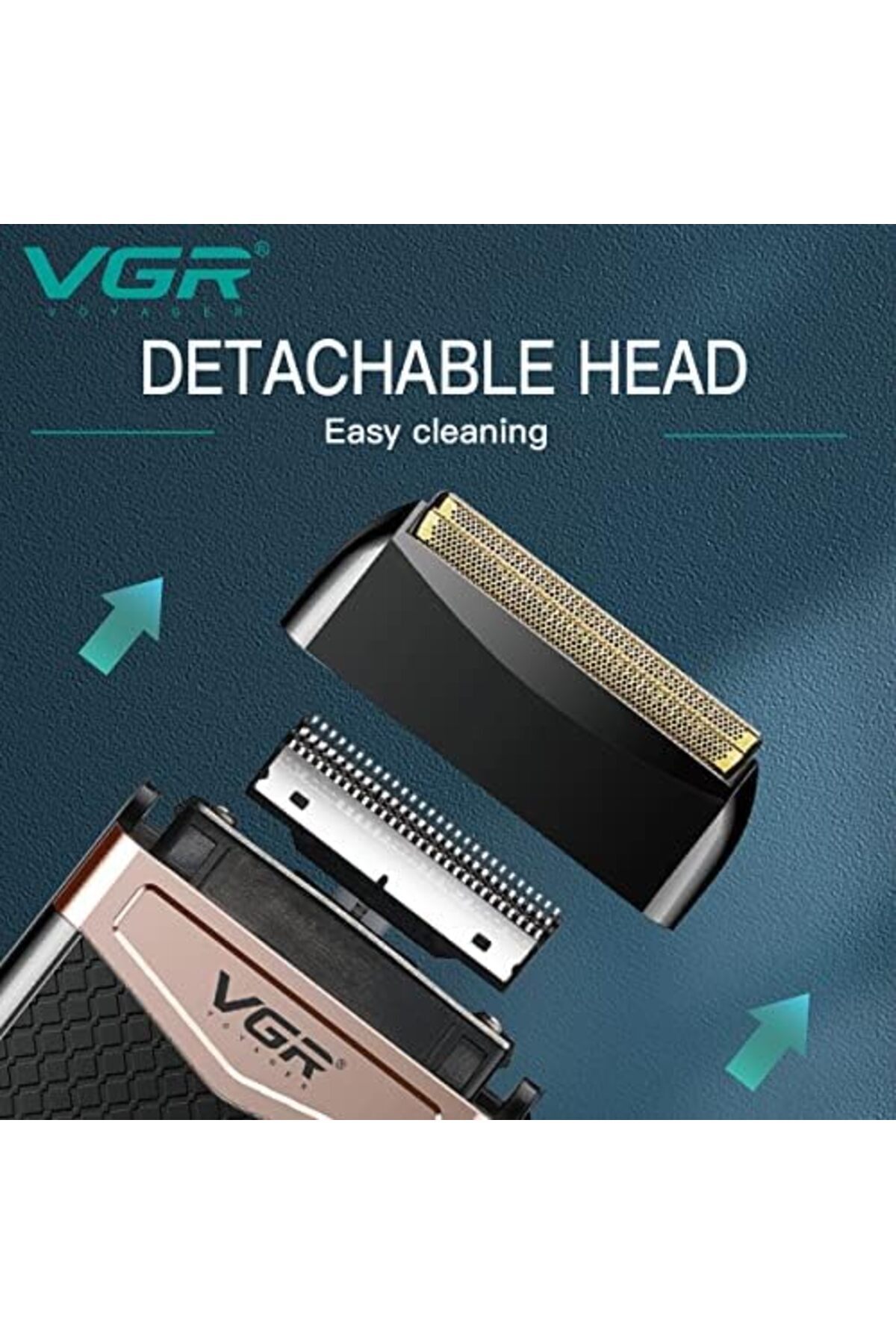 Generic-VGR Shaver Professional Beard Trimmer Rechargeable Razor Reciprocating Shaving Machine Portable Razo 5