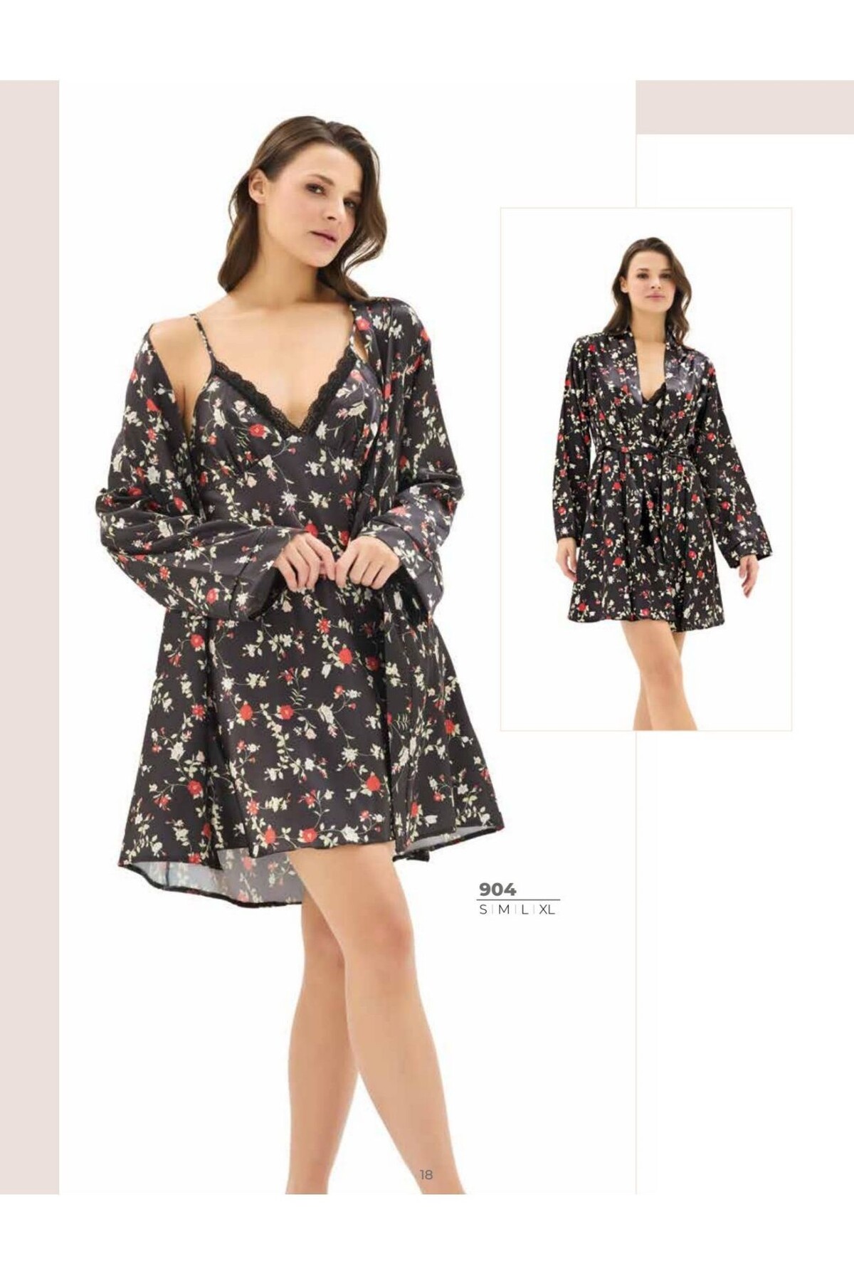 NightLove Kadın Kısa Gecelik Takımı 904 MOONGİRL