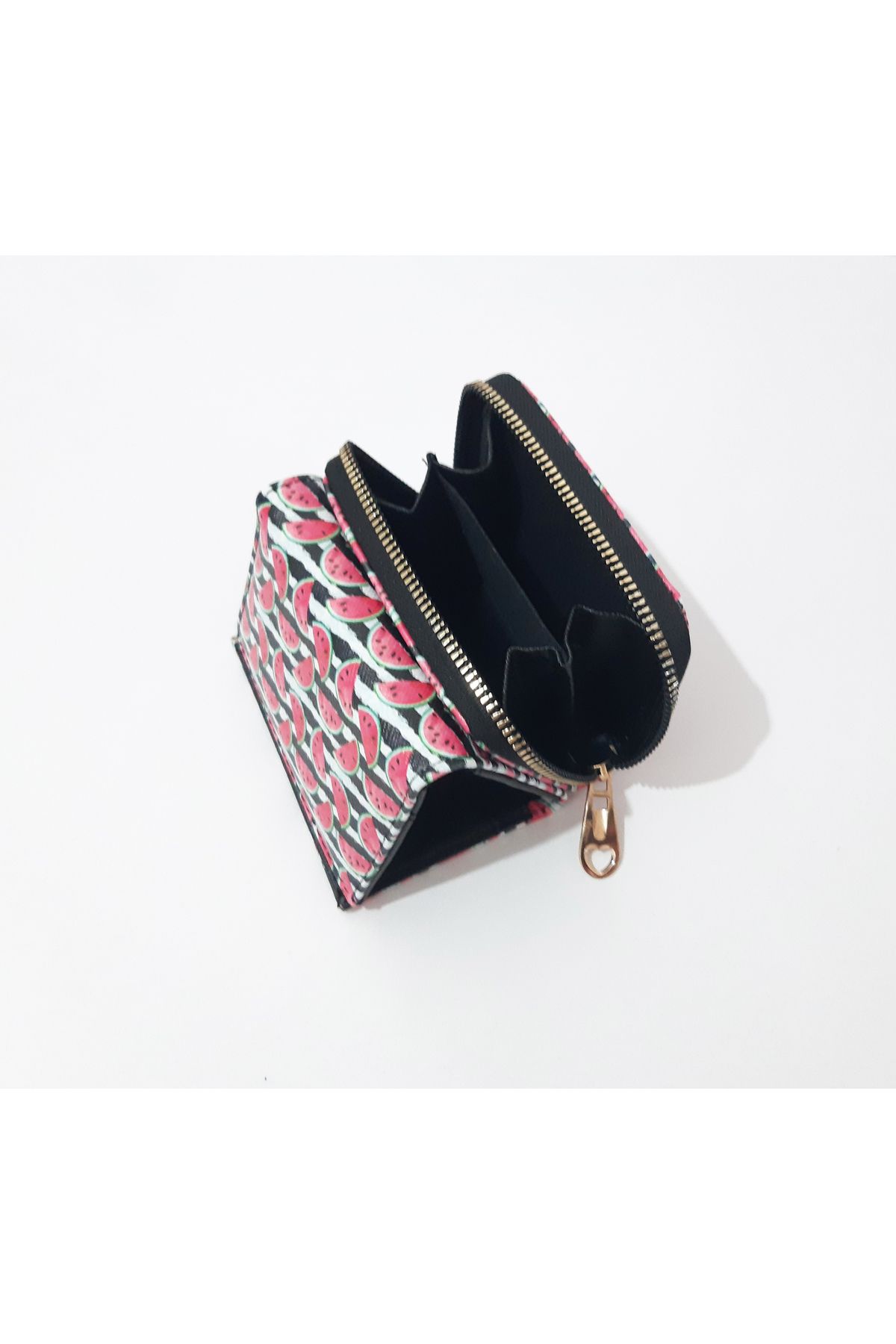 renkli çiçekler-Children's Wallet 11X8X4 cm Children's Wallet with Watermelon Pattern 5