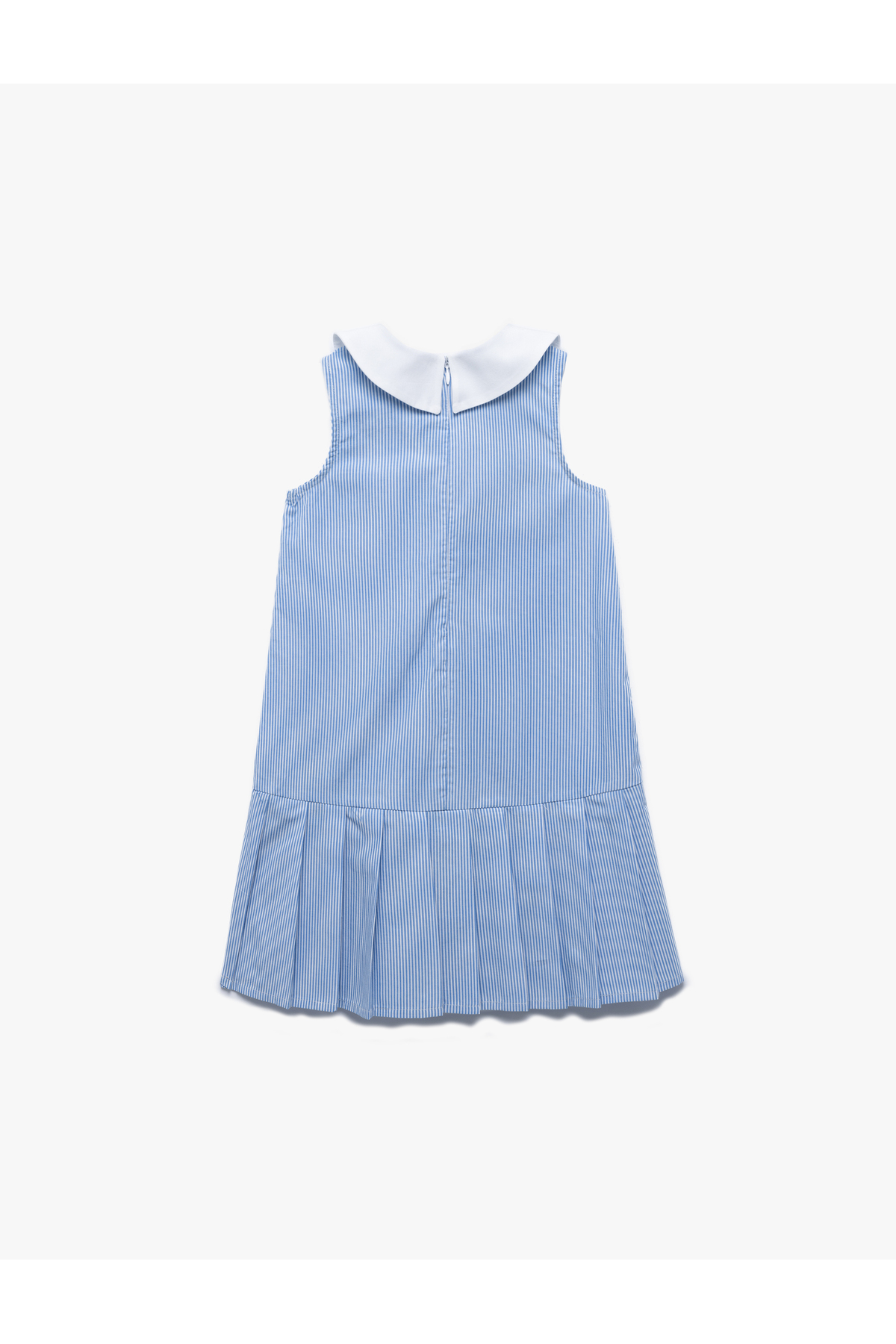 Koton Pamuklu Kolsuz Bebe Yaka A Kesim Çizgili Elbise fotoğrafı 2 (önizleme)