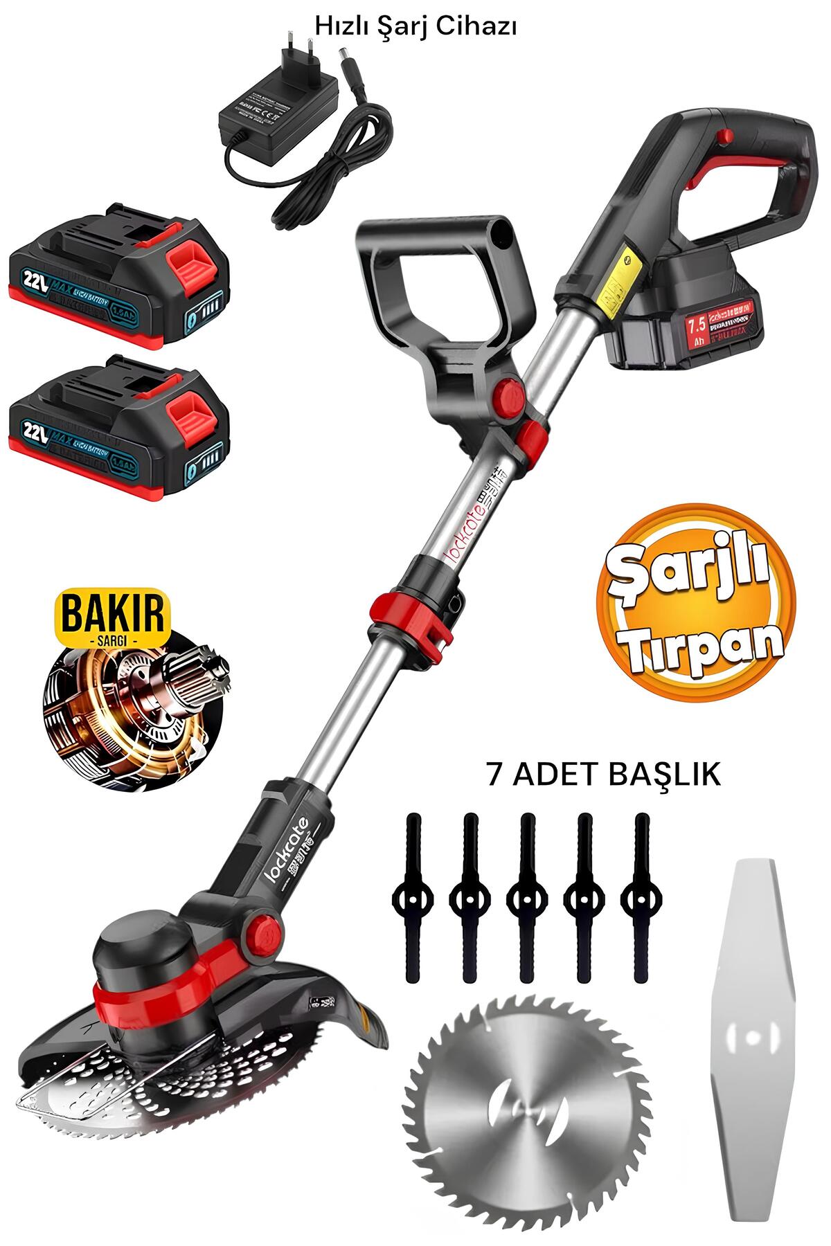 みかりん DYNAMİC MAX 860Rn ŞARJLI OT ÇALI ÇİM BİÇME KESME TIRPAN MAKİNESİ