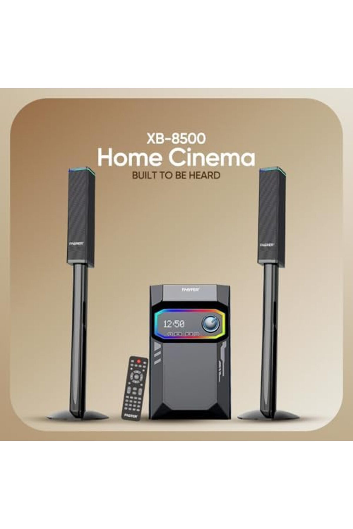 Faster-Wireless Home Theater Soundbar System - Bluetooth, USB Connectivity, Subwoofer & Remote Control 4