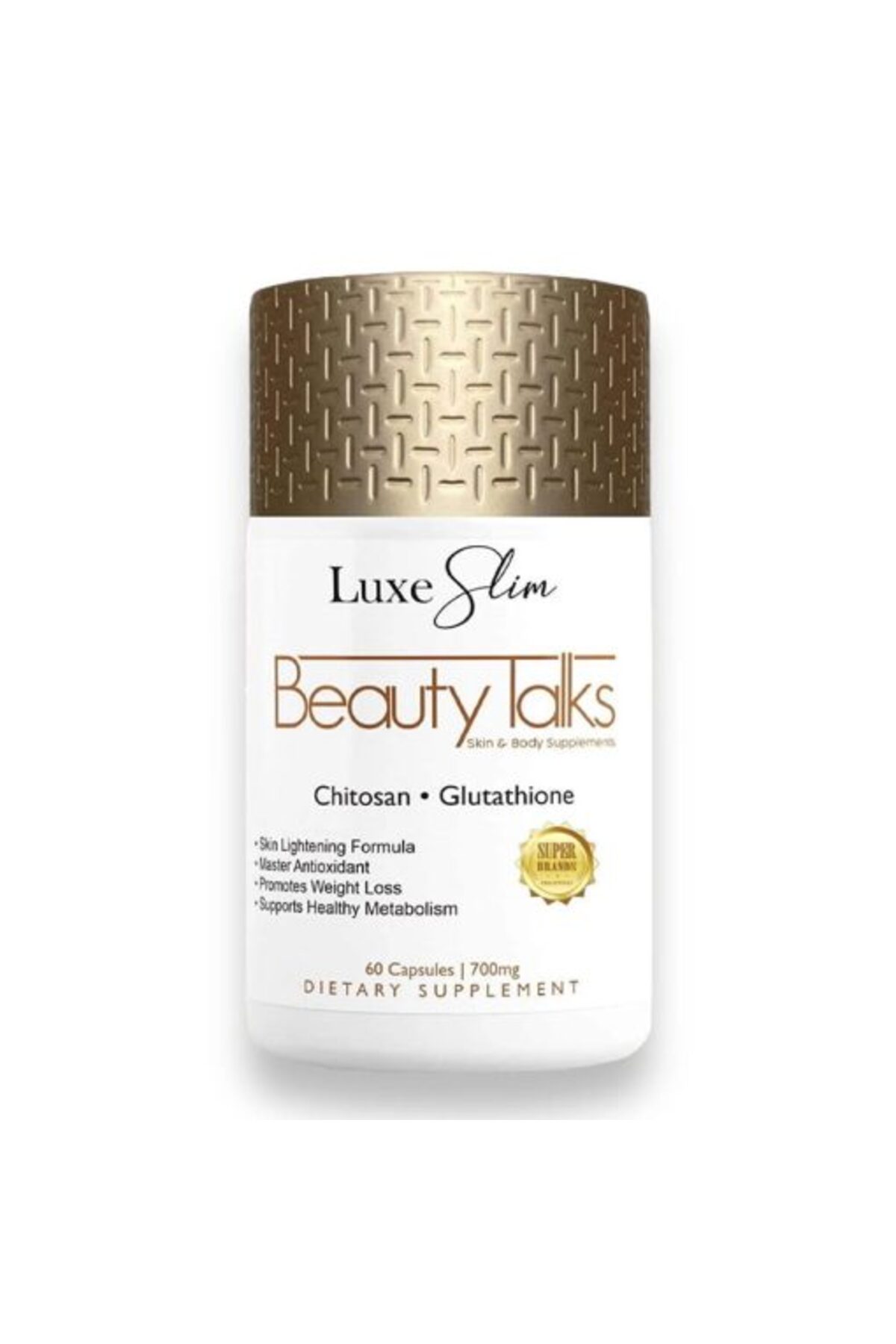 Beauty Luxe Slim Talks Skin & Body Supplements Chitosan + Glutathione 700  mg 60 Caps- Trendyol