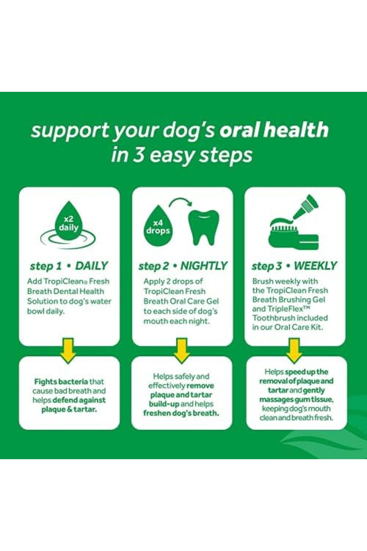Tropiclean-Natural Fresh Breath Dental Health Solution, Clean Teeth, Dental Oral Care, Water Additiv 6