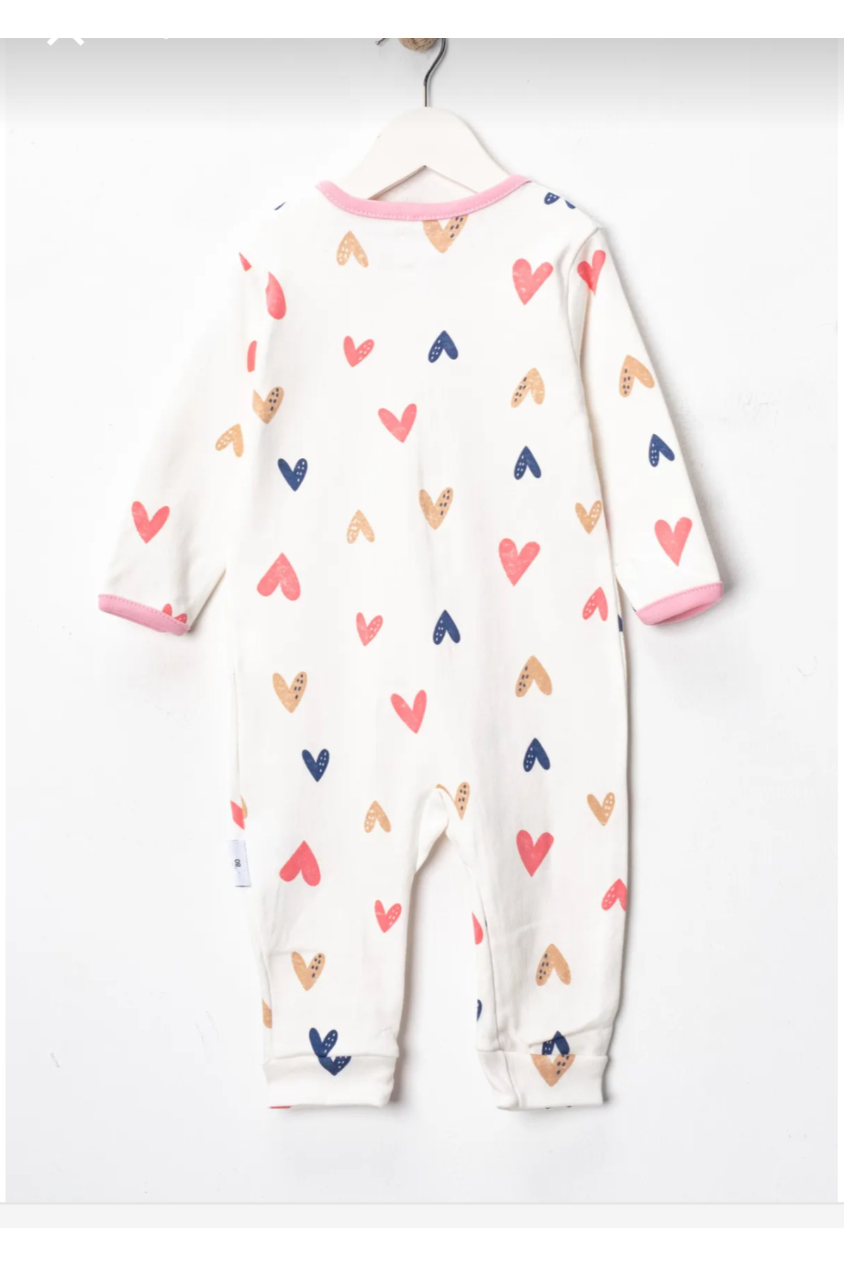 BabyWings Kız Bebek Fermuarlı Manşetli Mevsimlik Tulum %100 Pamuk fotoğrafı 4 (önizleme)
