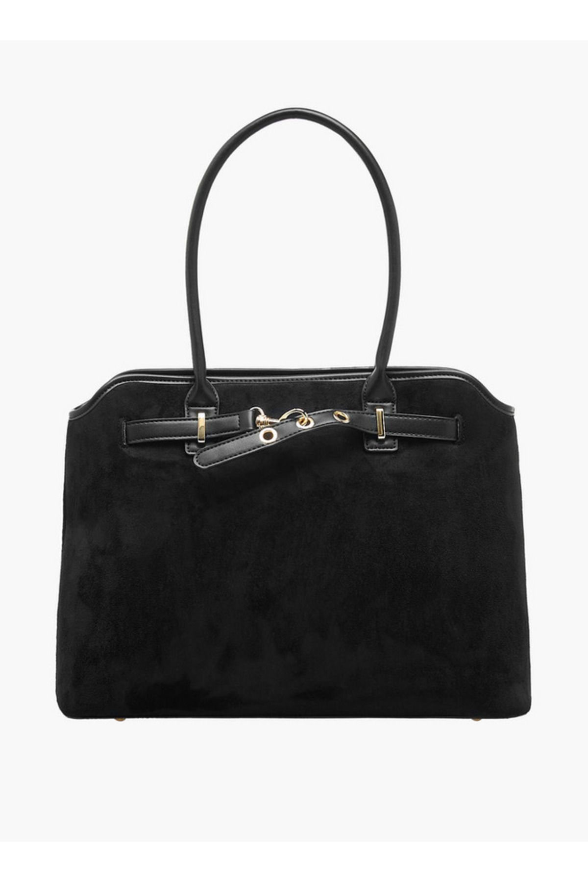 Flora Bella by Shoexpress-Solid Tote Bag with Double Handles and Zip Closure 1