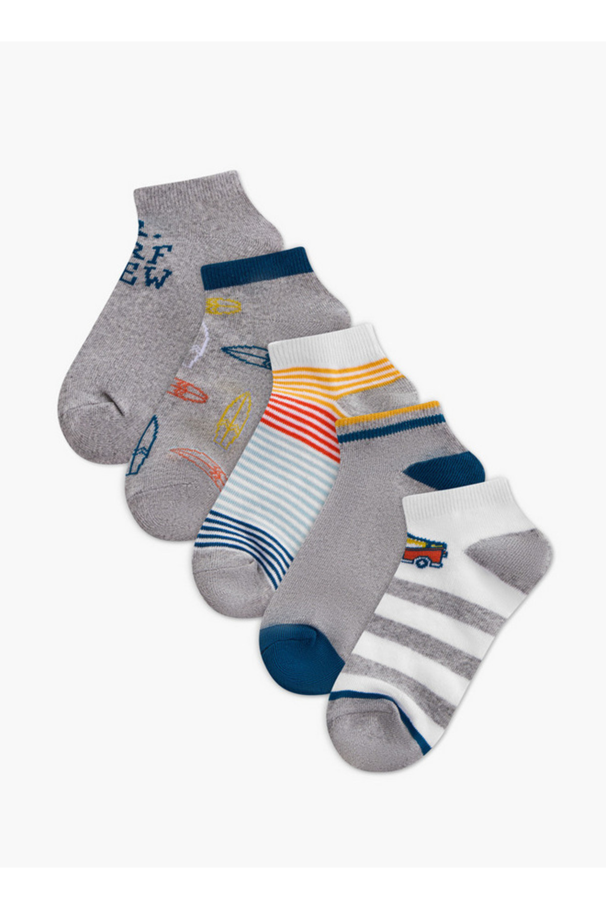 LBL by Shoexpress-Assorted Ankle Length Socks - Set of 5 1