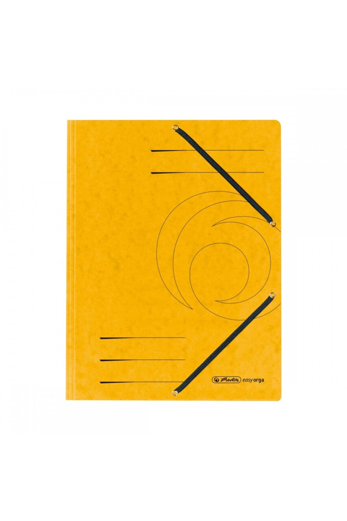 Herlitz-Envelope Folder A4, Color Yellow, Material Cardboard, Elastic Closure 1