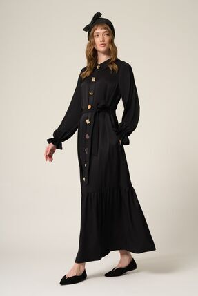 yeşim özcan DÜĞMELİ ELBİSE