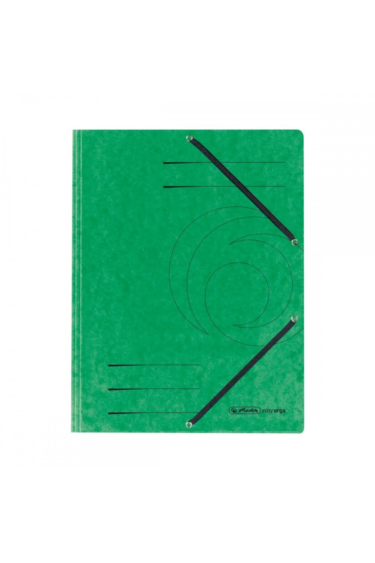 Herlitz-Envelope Folder A4, Color Green, Material Cardboard, Elastic Closure 1
